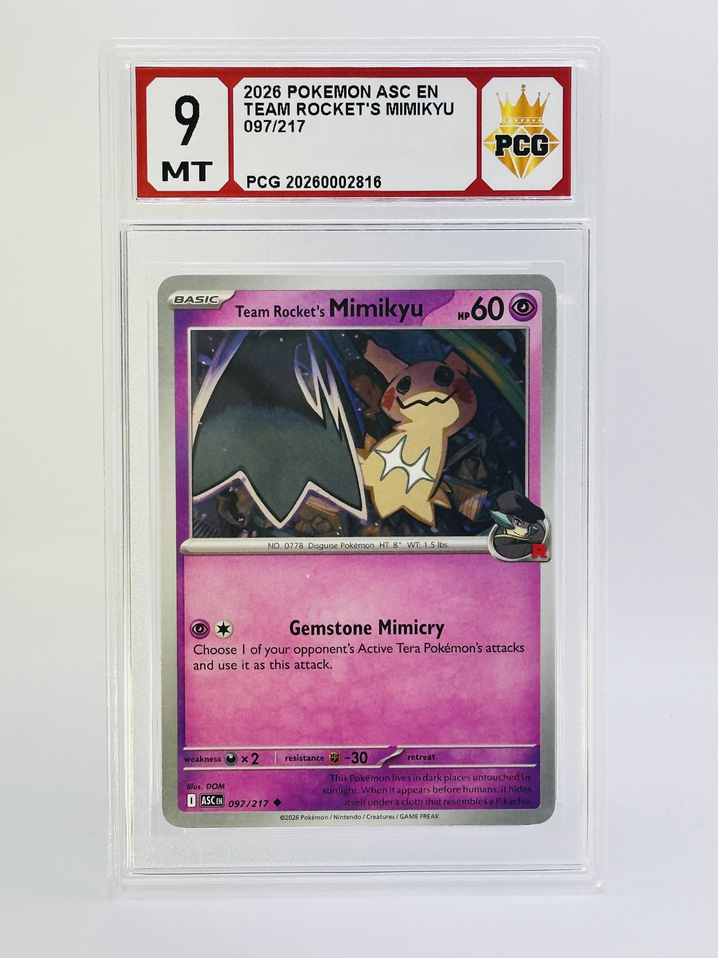 #20260002816 2026 TEAM ROCKET'S MIMIKYU 9 MT