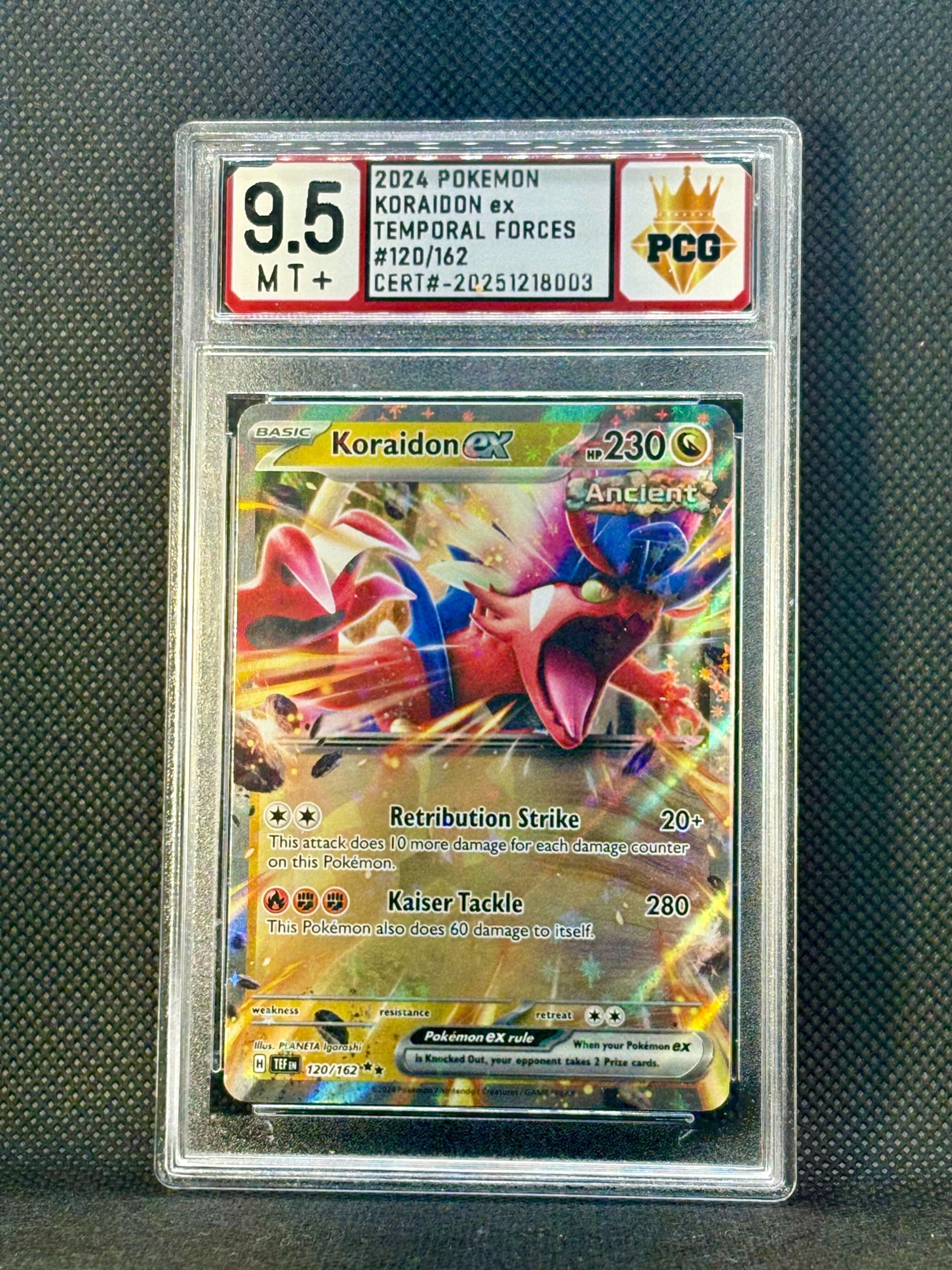 #20251218003 2024 POKEMON KORAIDON EX TEMPORAL FORCES 9.5 MT+
