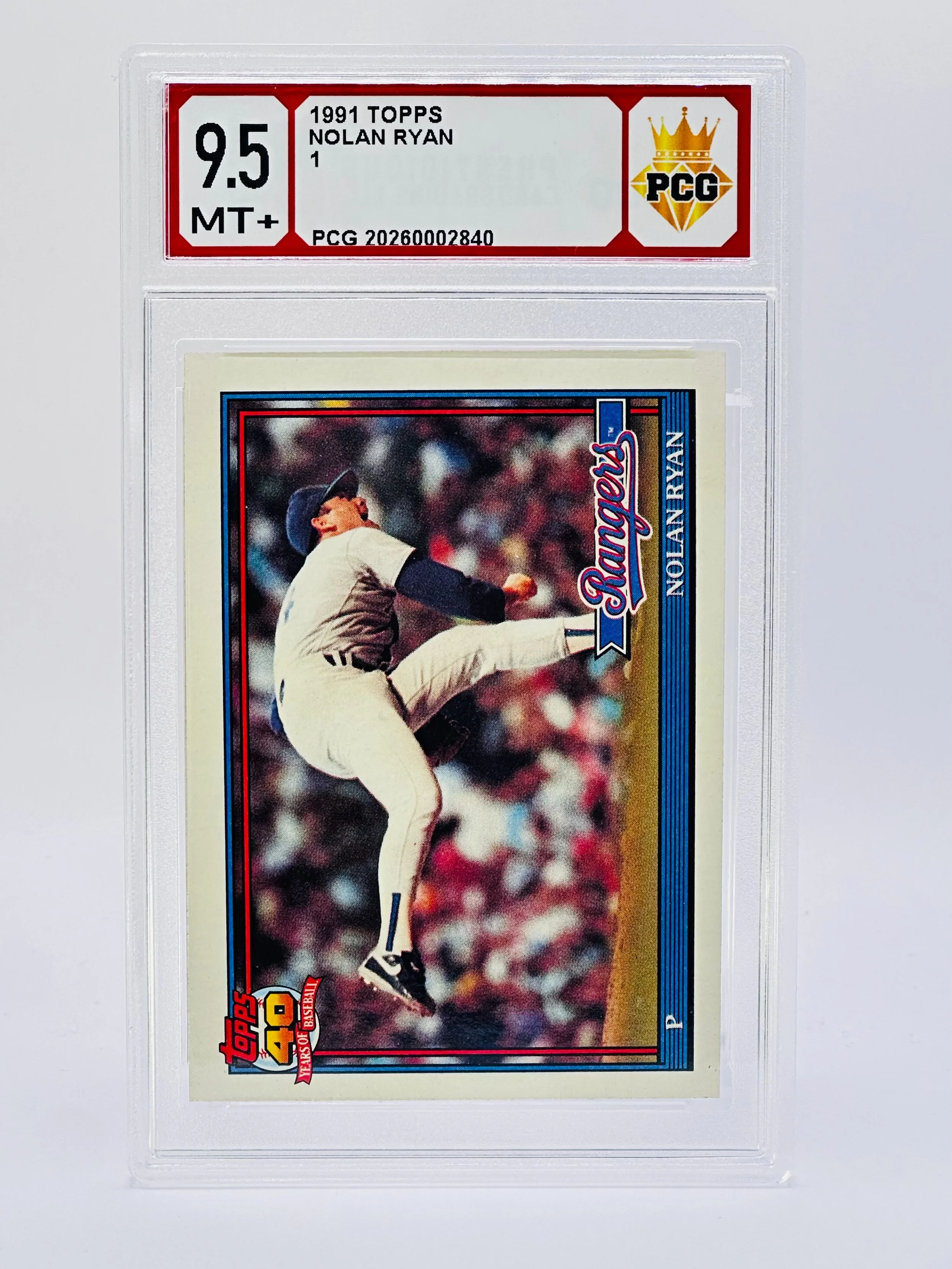 #20260002840 1991 NOLAN RYAN 9.5 MT+