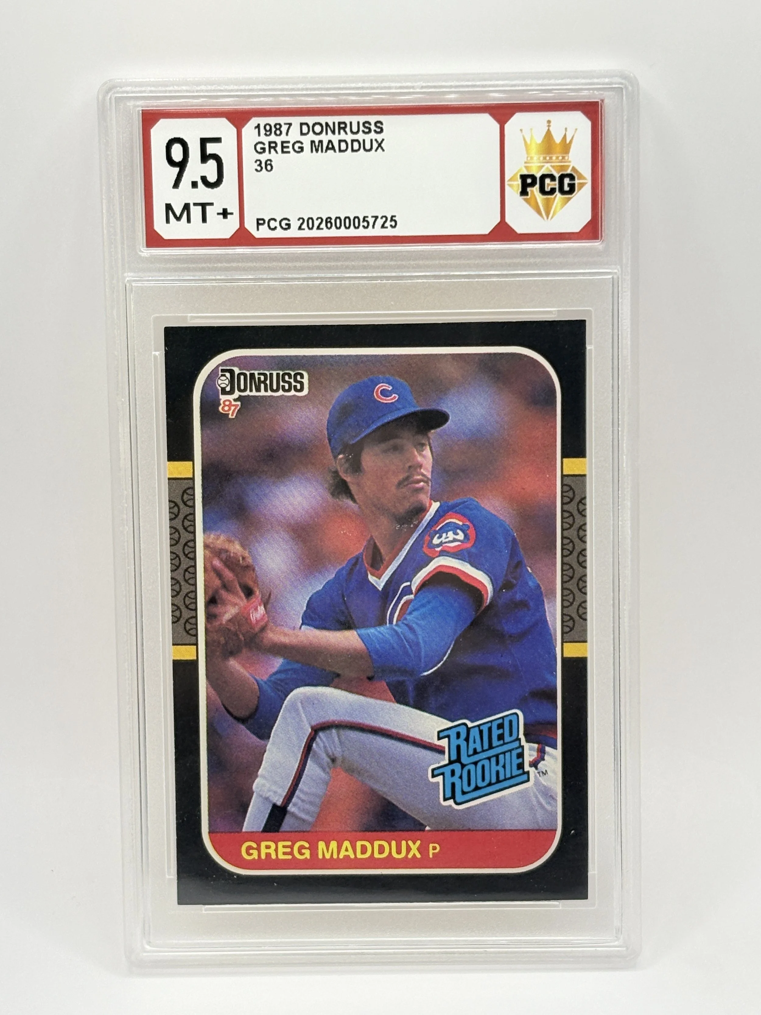 #20260005725 1987 GREG MADDUX 9.5 MT+