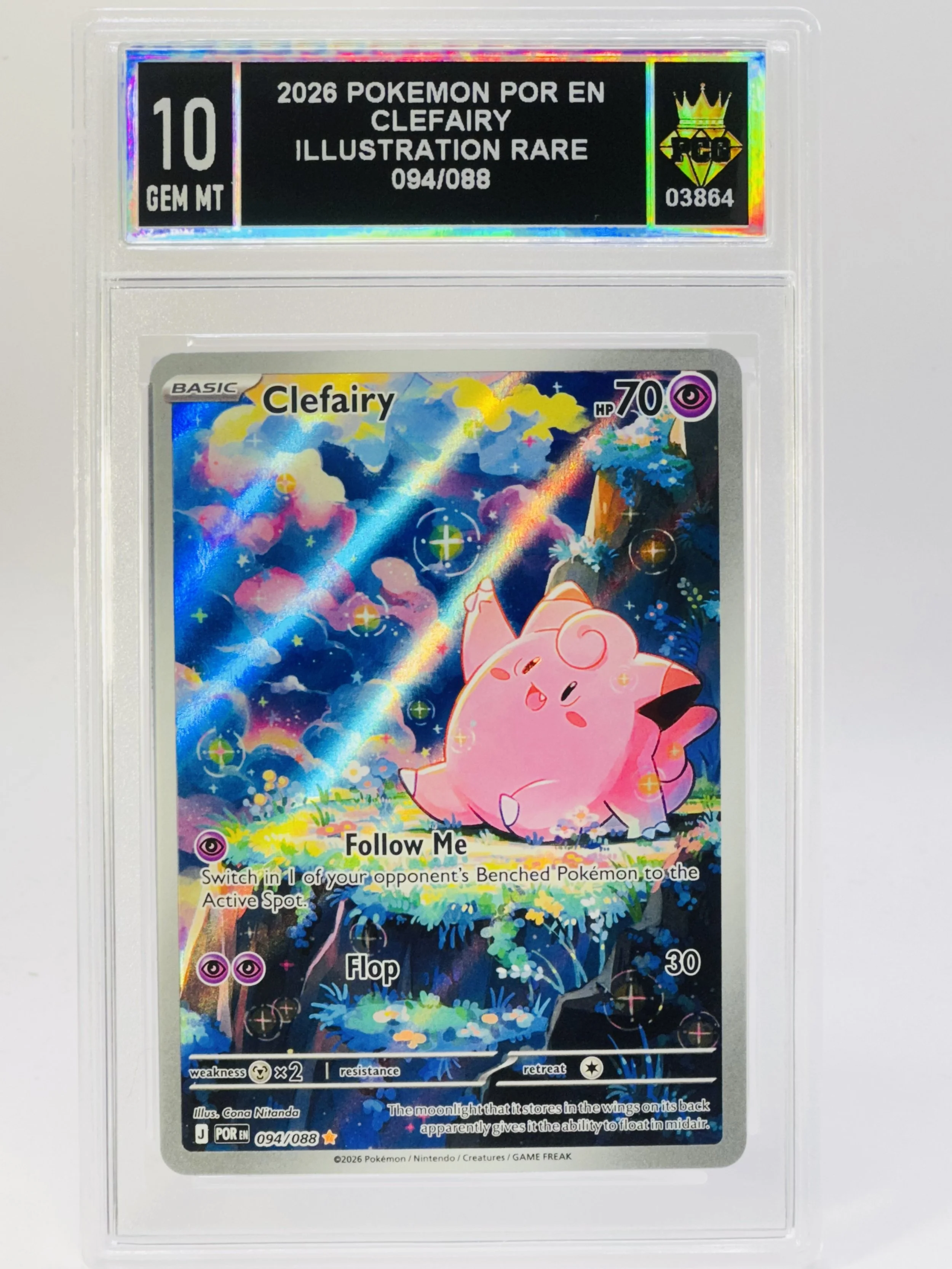 #20260003864 2026 CLEFAIRY 10 GEM MT