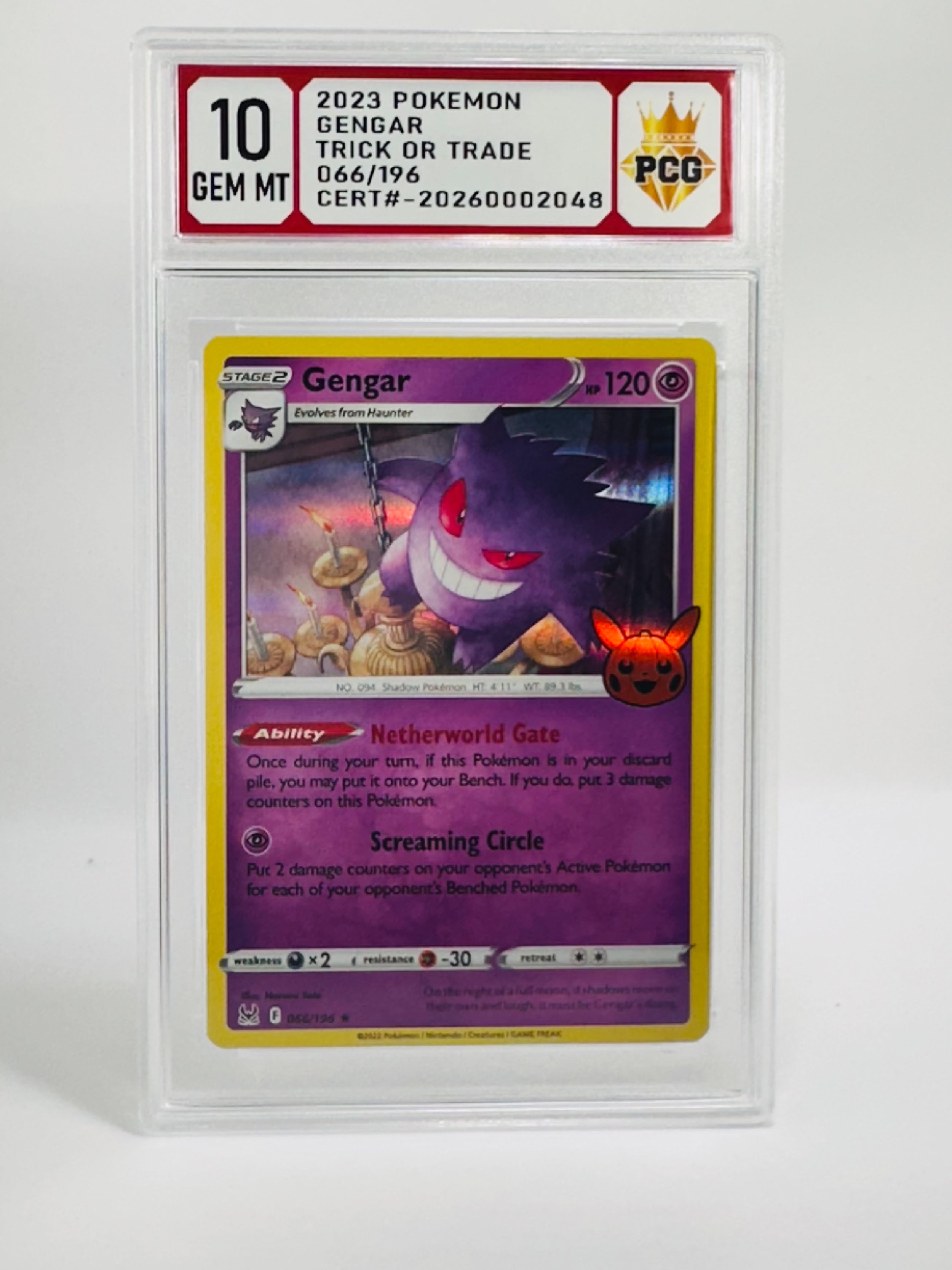 #20260002048 2023 GENGAR 10 GEM MT