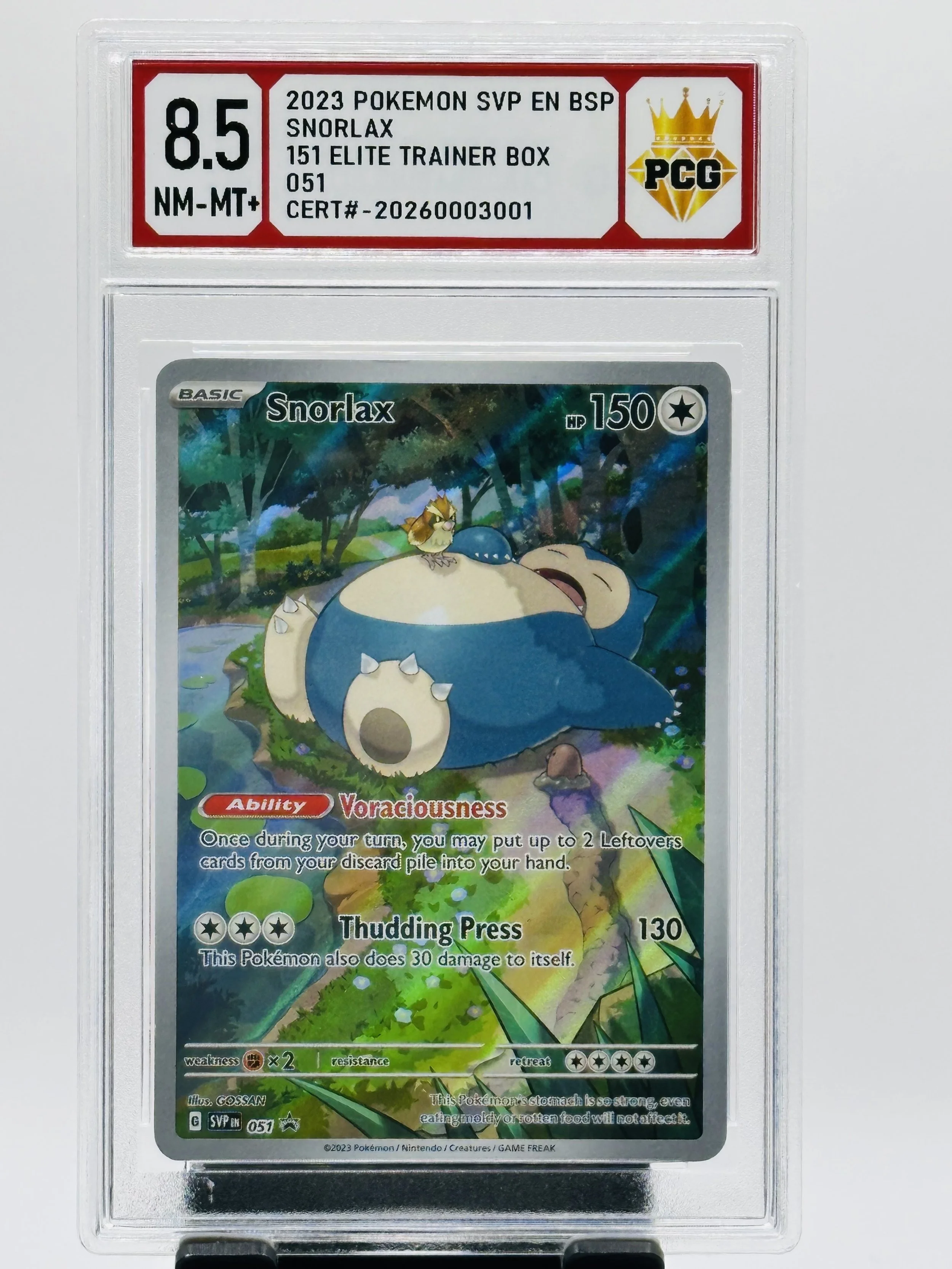 #20260003001 2023 SNORLAX 8.5 NM-MT+