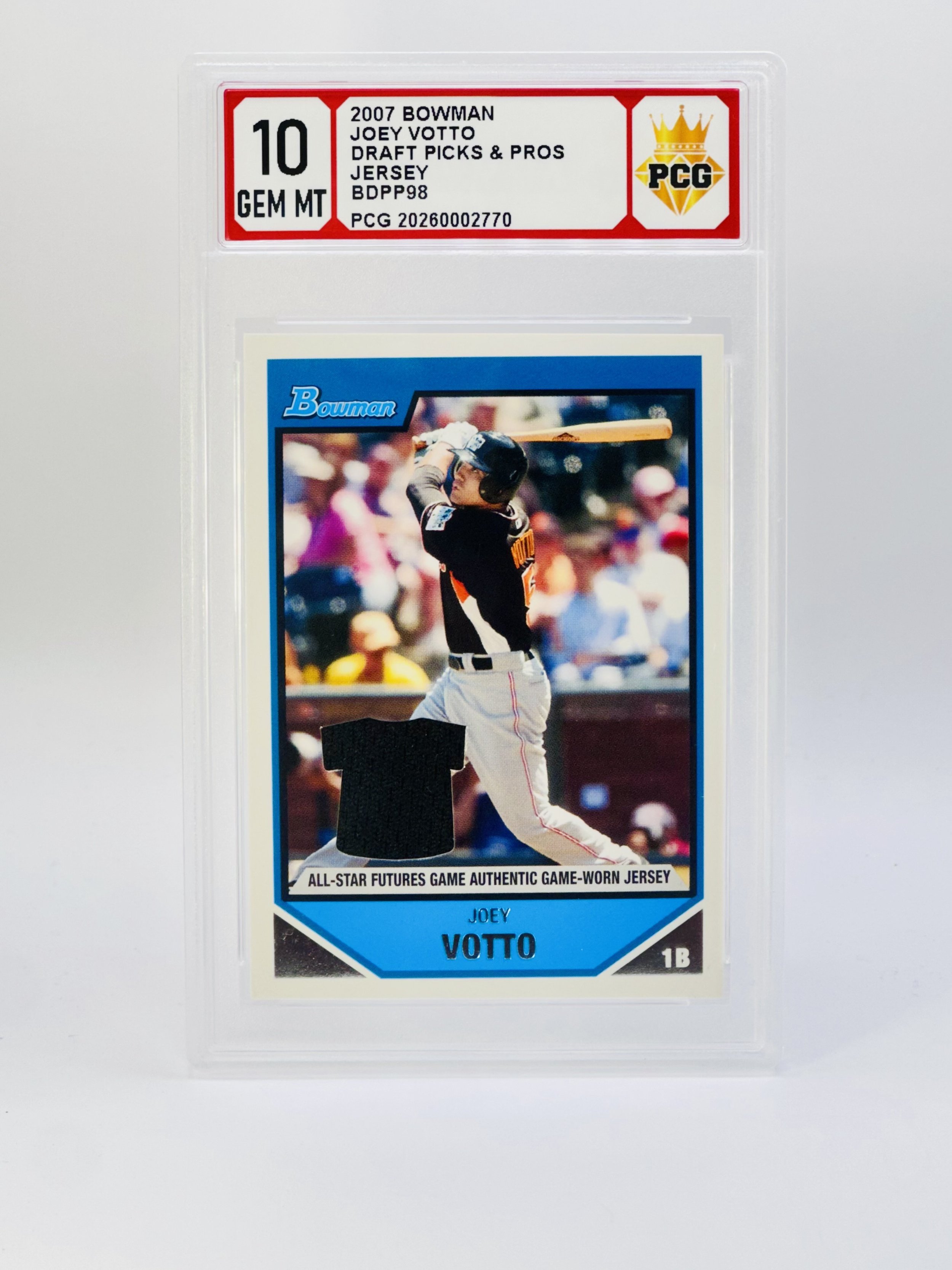 #20260002770 2007 JOEY VOTTO 10 GEM MT