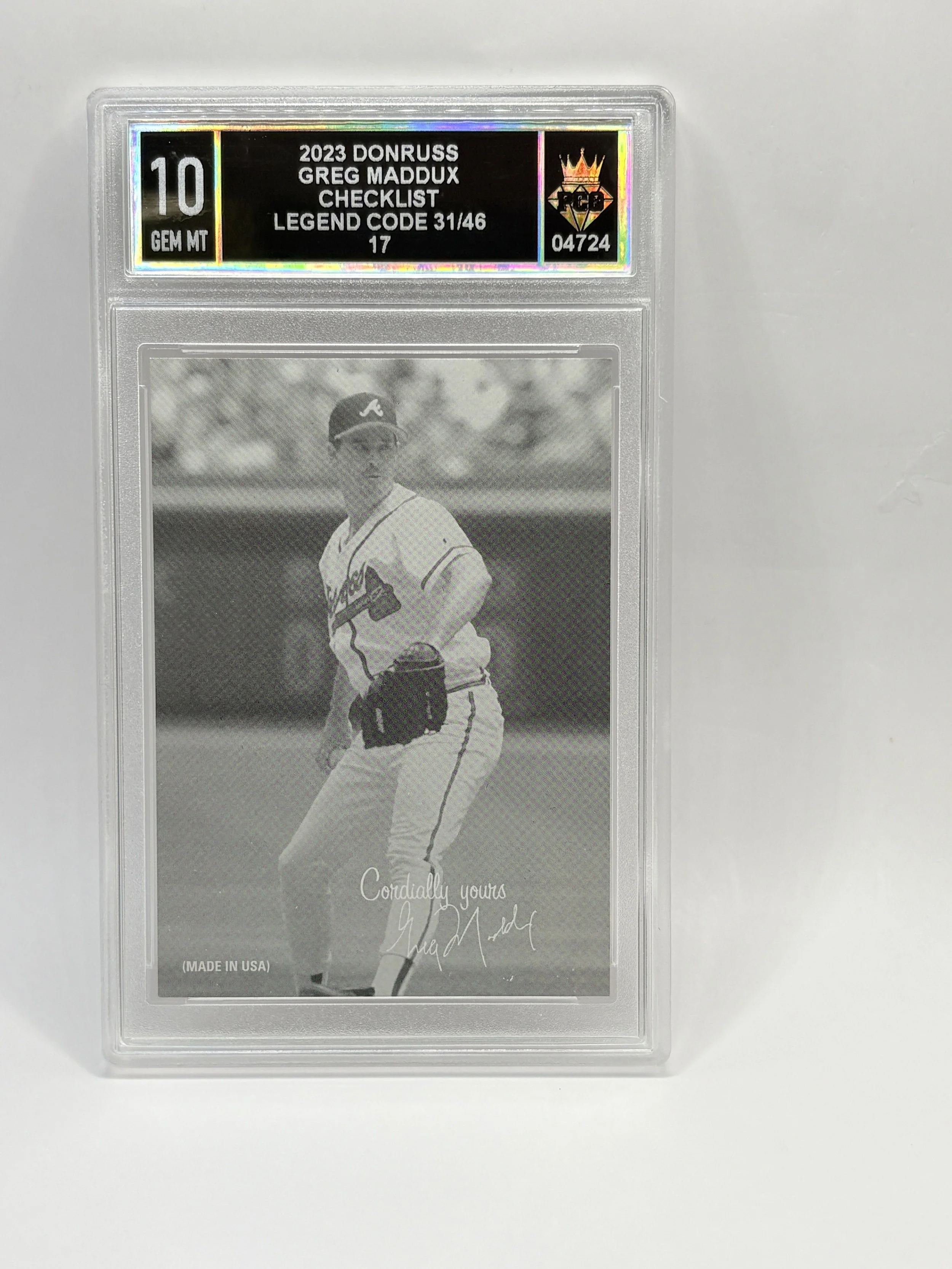 #20260004724 2023 GREG MADDUX 10 GEM MT