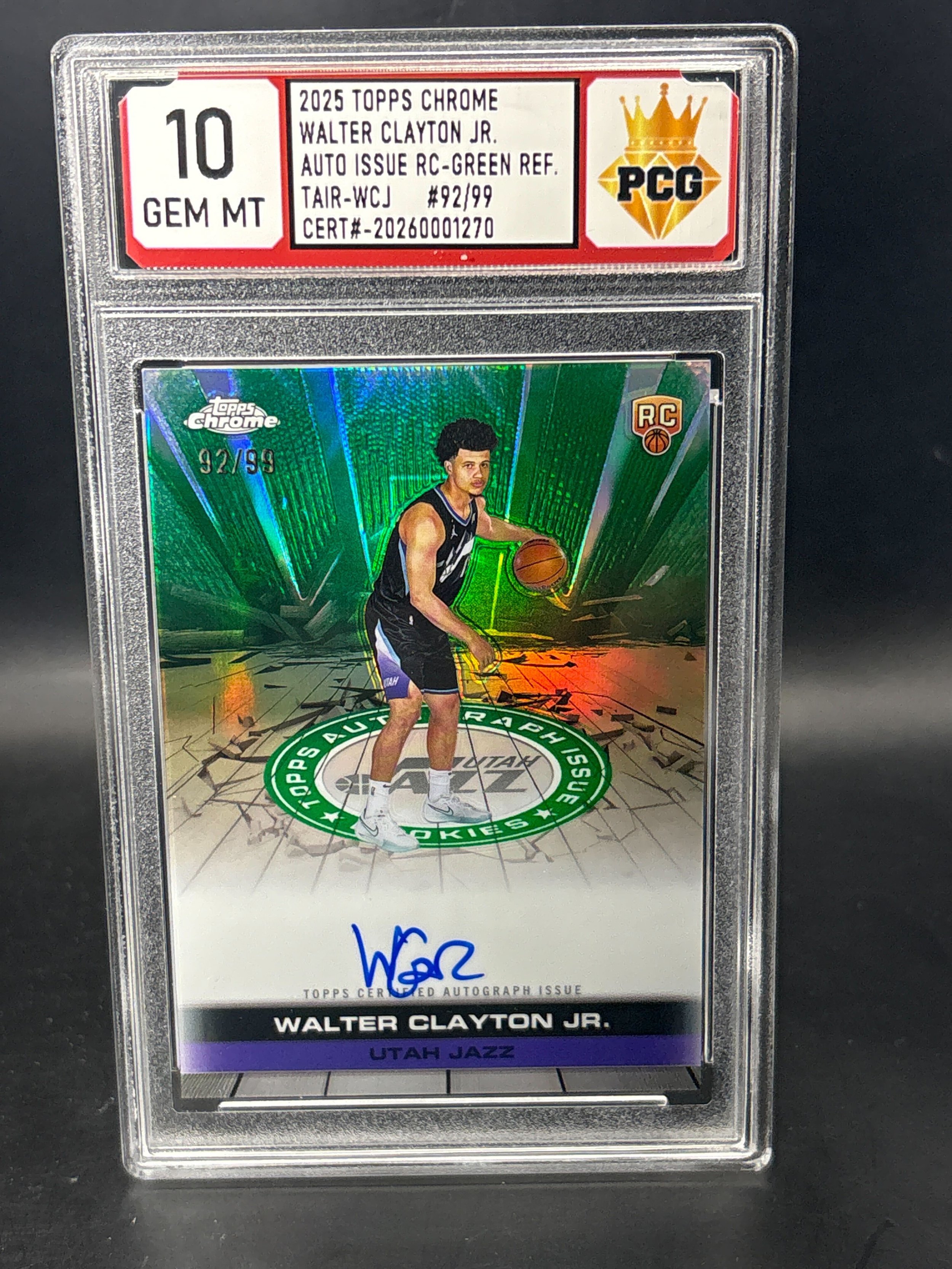 #20260001270 2025 WALTER CLAYTON JR. 10 GEM MT