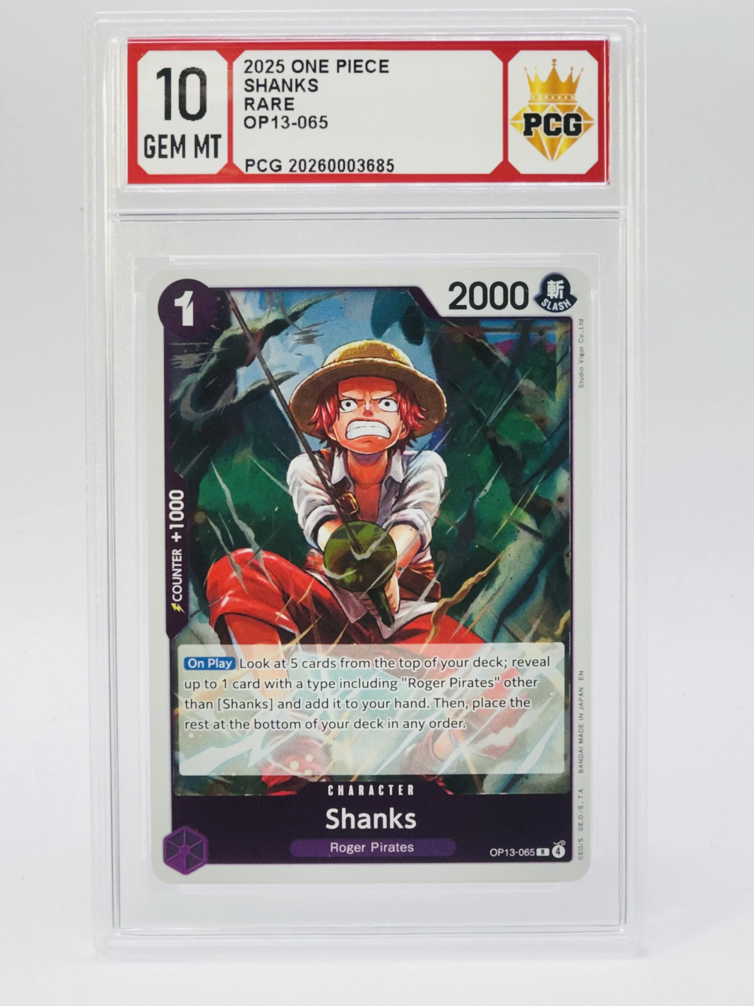 #20260003685 2025 SHANKS 10 GEM MT