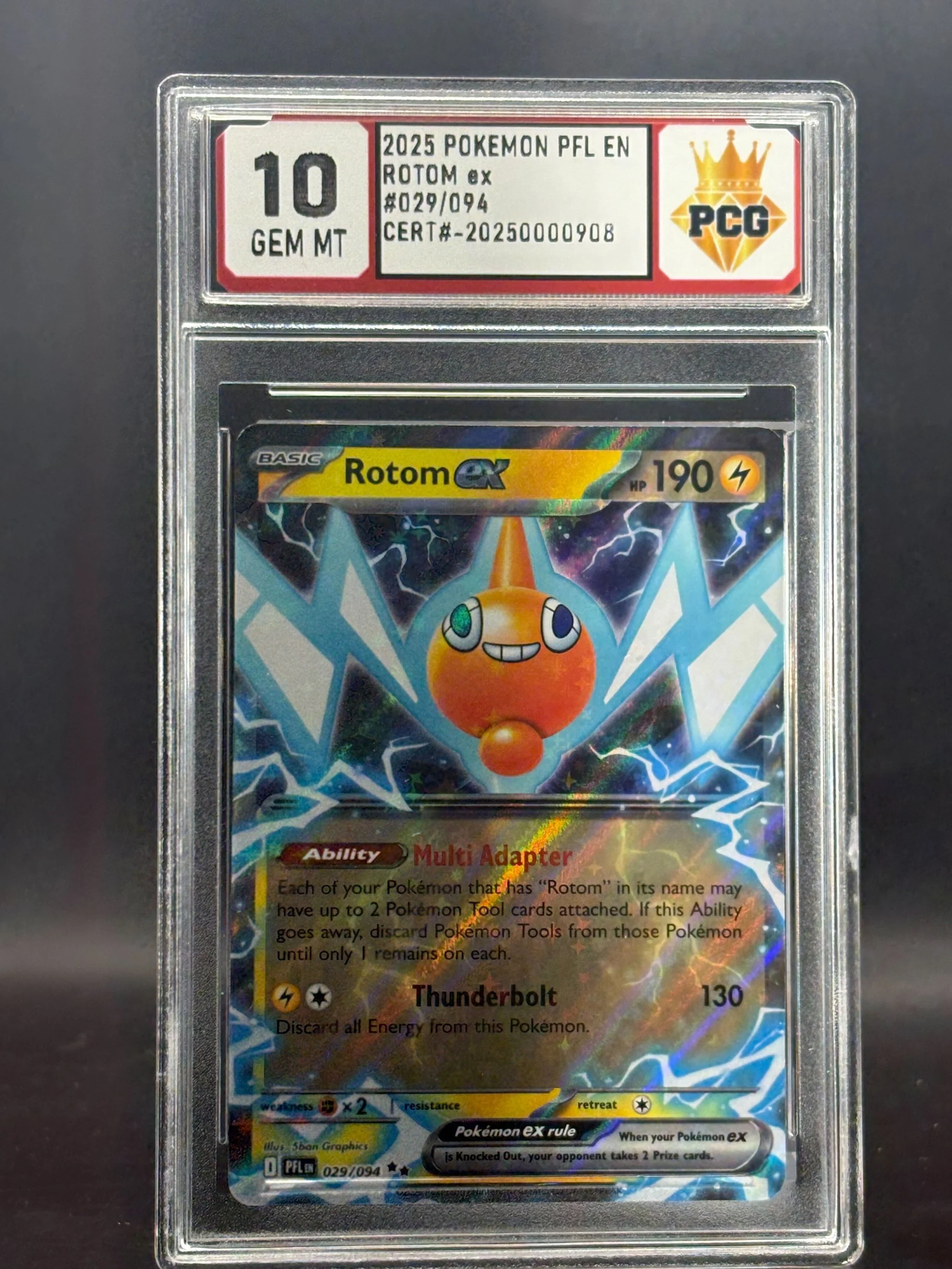 #20251250000908 2025 POKEMON PFL EN ROTOM EX 10 GEM MT