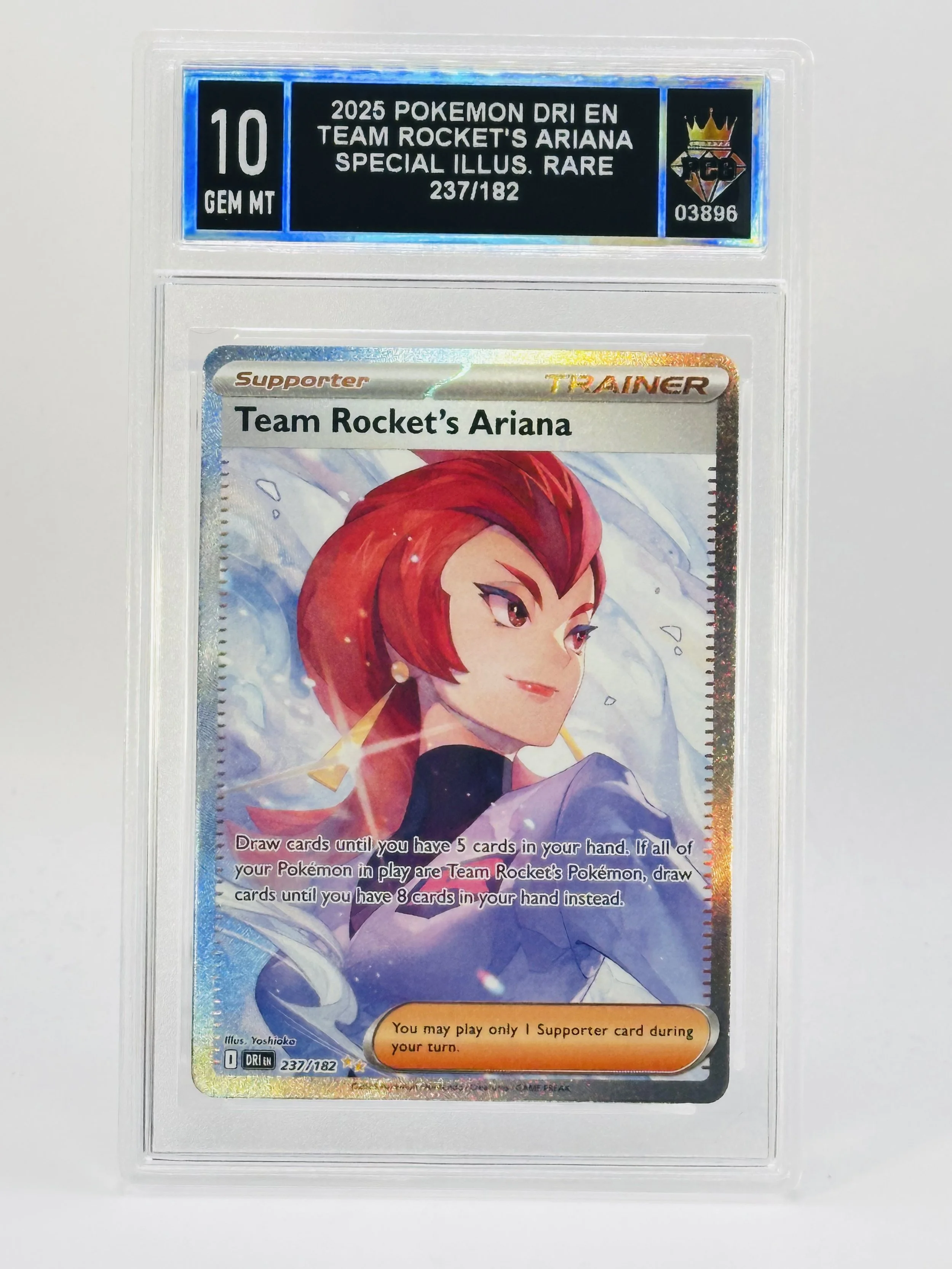 #20260003896 2025 TEAM ROCKET'S ARIANA 10 GEM MT