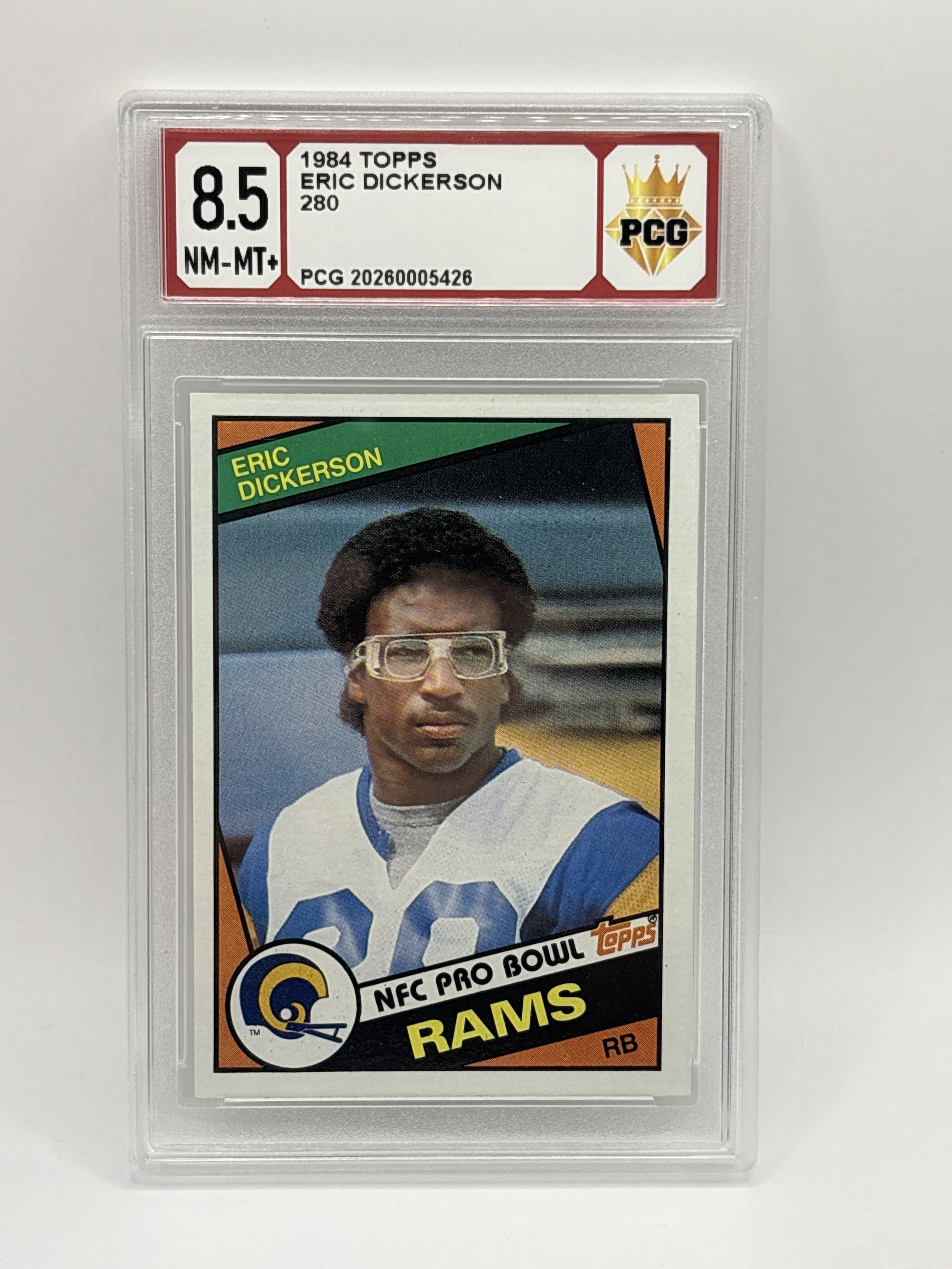 #20260005426 1984 ERIC DICKERSON 8.5 NM-MT+