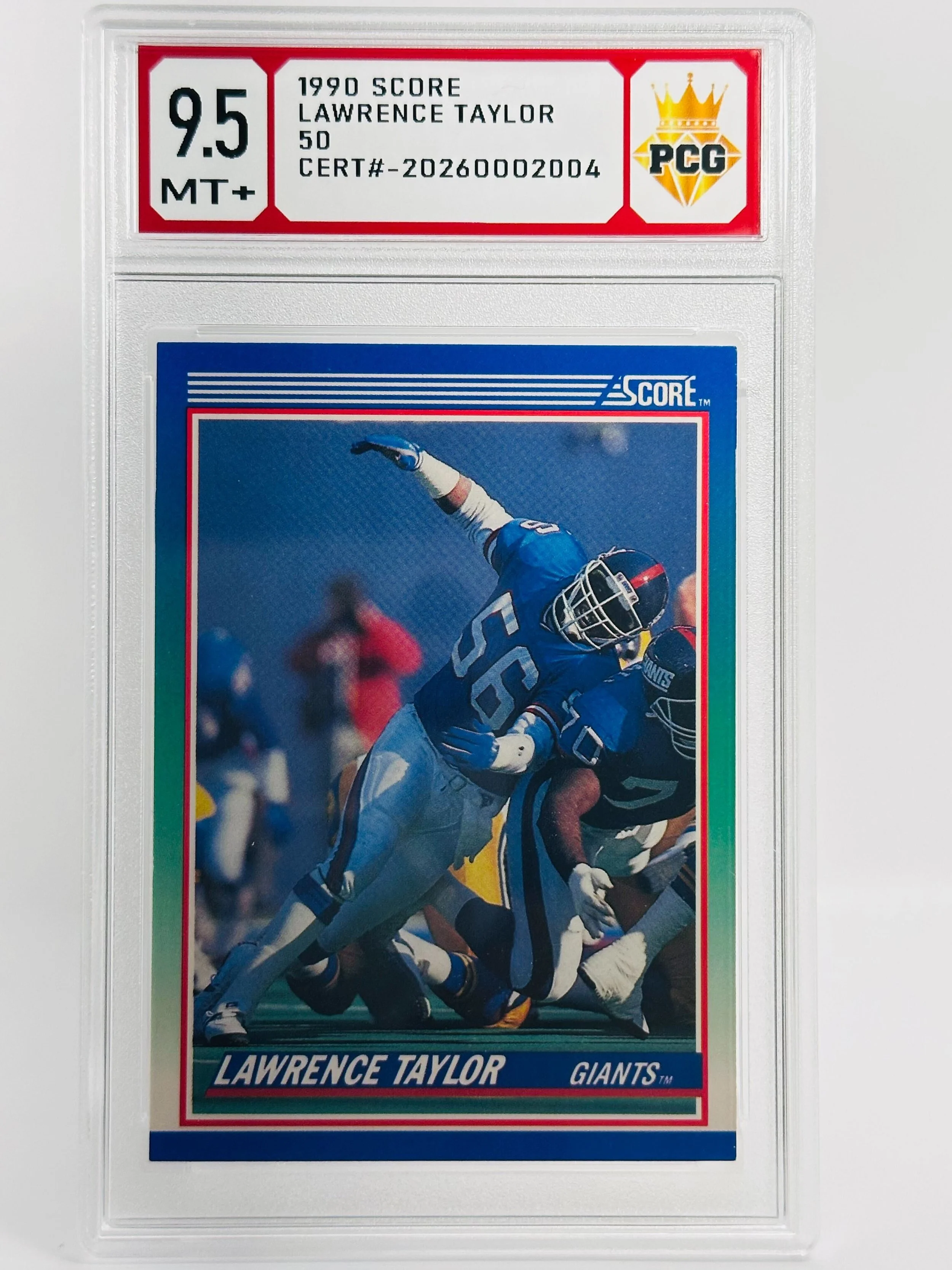 #20260002004 1990 LAWRENCE TAYLOR 9.5 MT+