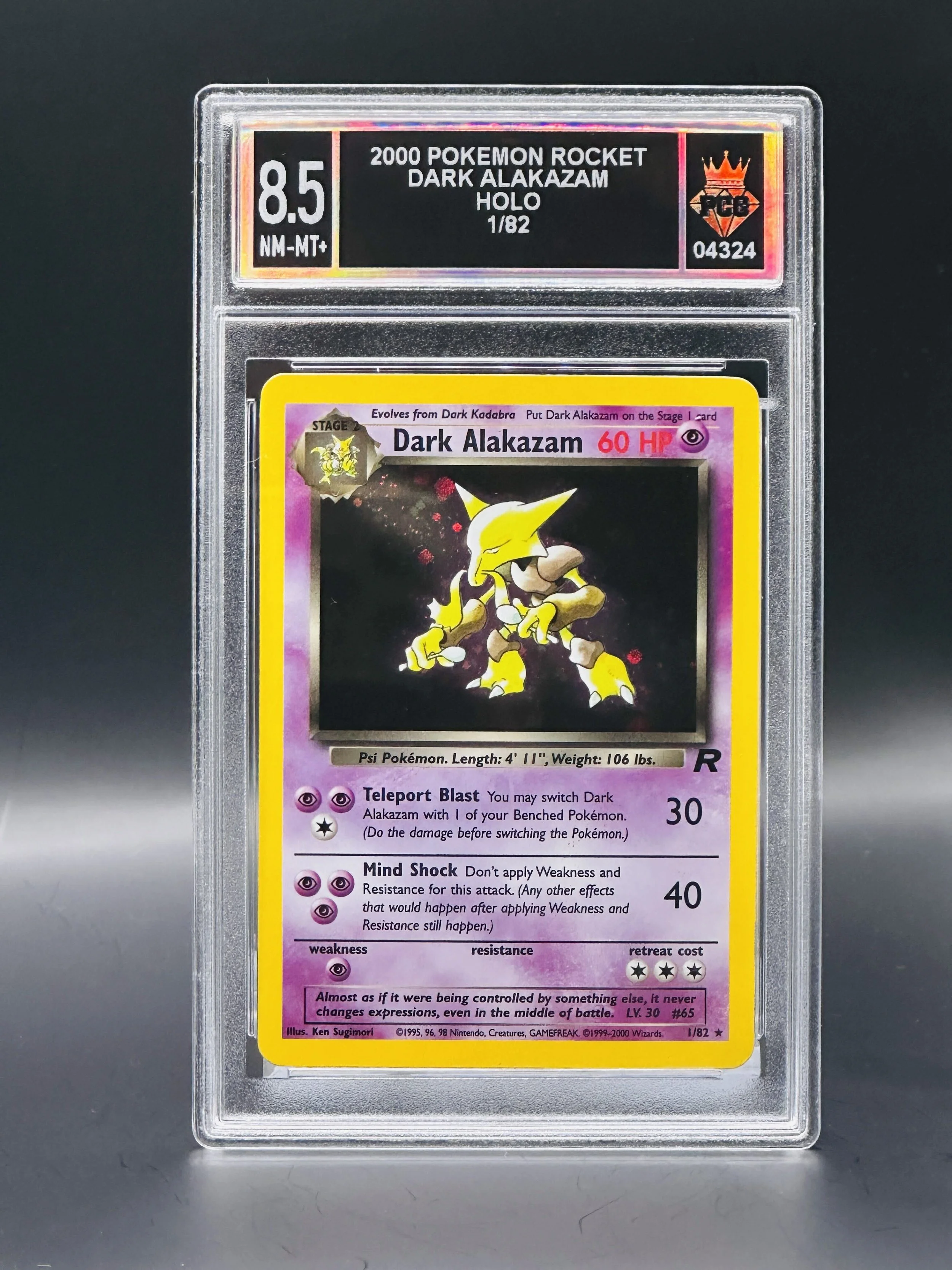 #04324 2000 DARK ALAKAZAM 8.5 NM-MT+