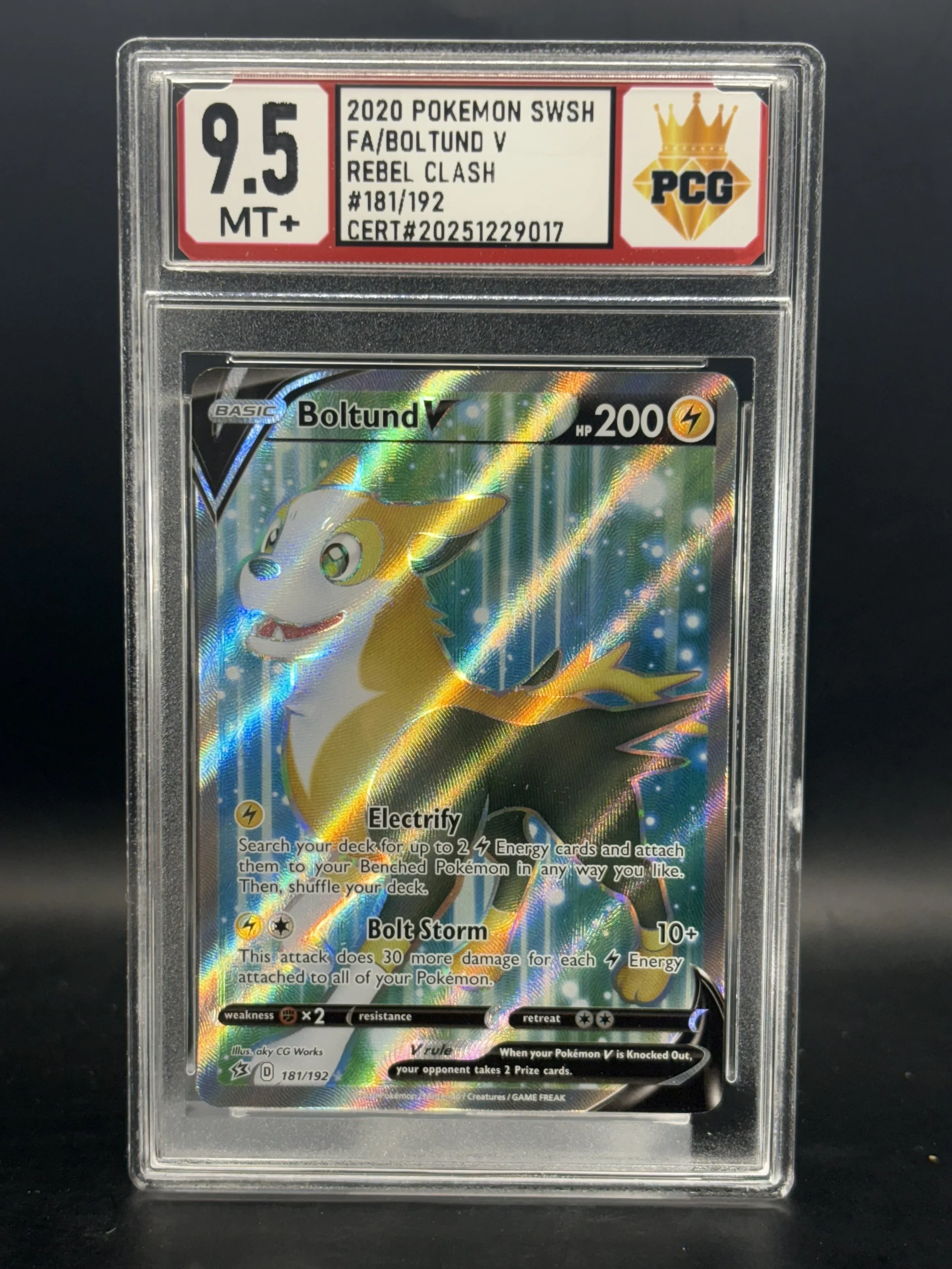 #20251229017 2020 POKEMON SWSH FA/BOL TUND V 9.5 MT+