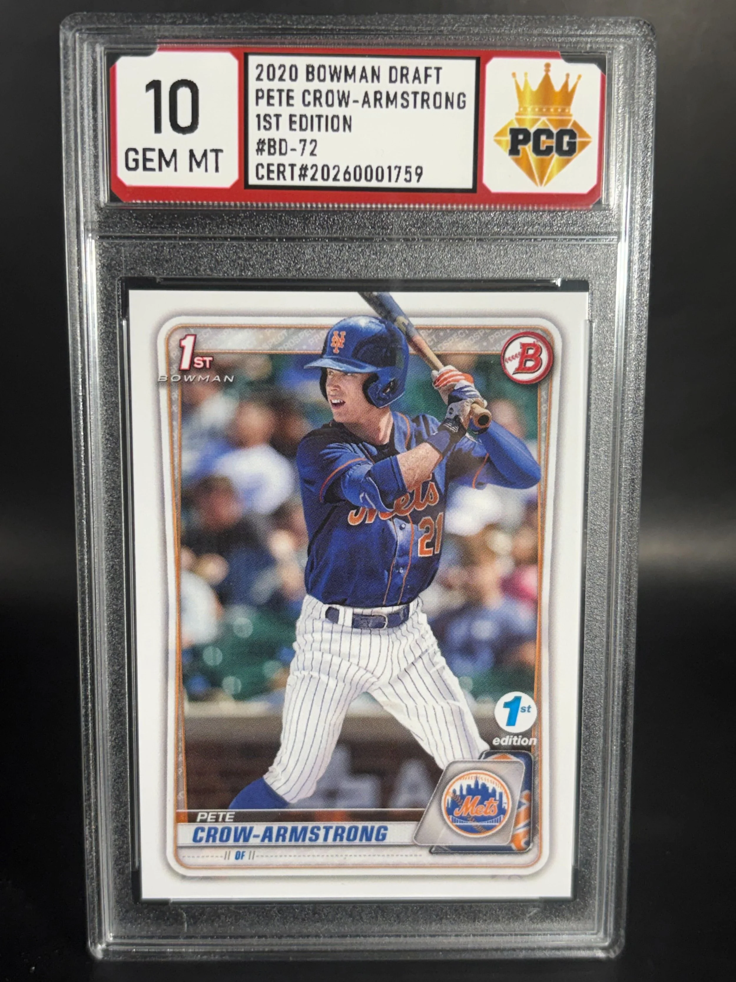 #20260001759 2020 PETE CROW-ARMSTRONG 10 GEM MT