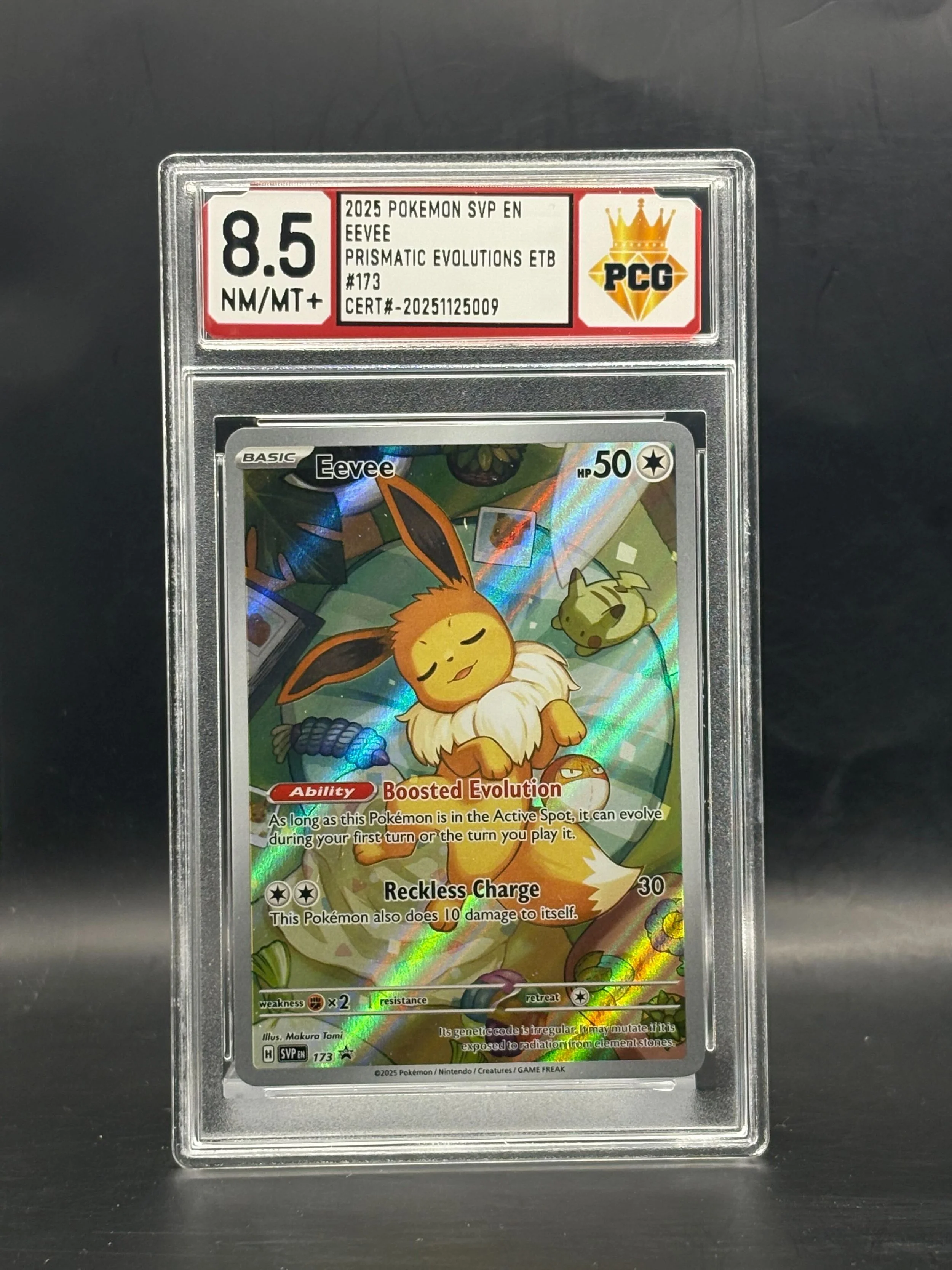 #20251125009 2025 Pokemon SVP EN Eevee Prismatic Evolutions ETB #173  8.5 NM/MT+