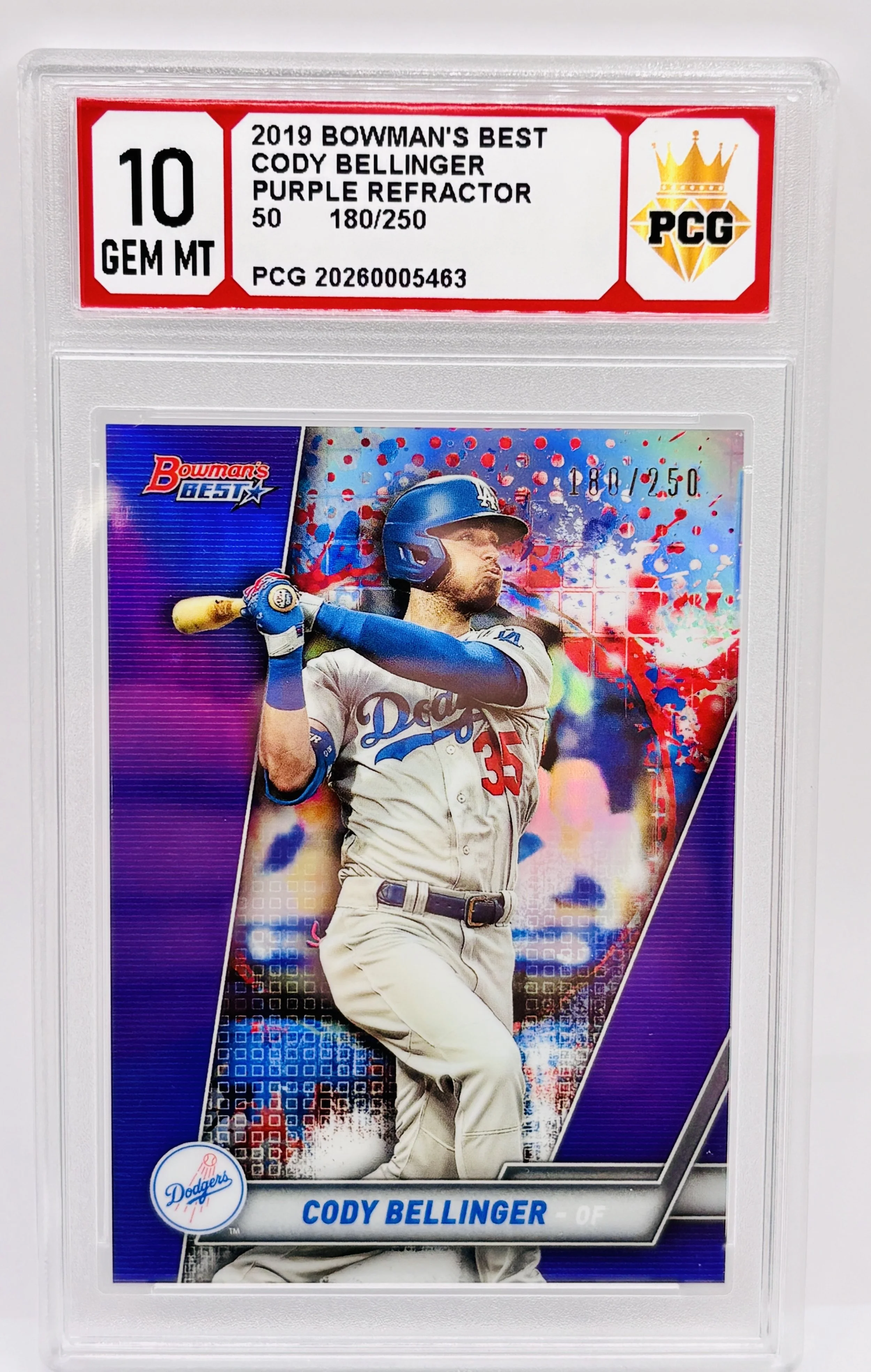 #20260005463 2019 CODY BELLINGER 10 GEM MT
