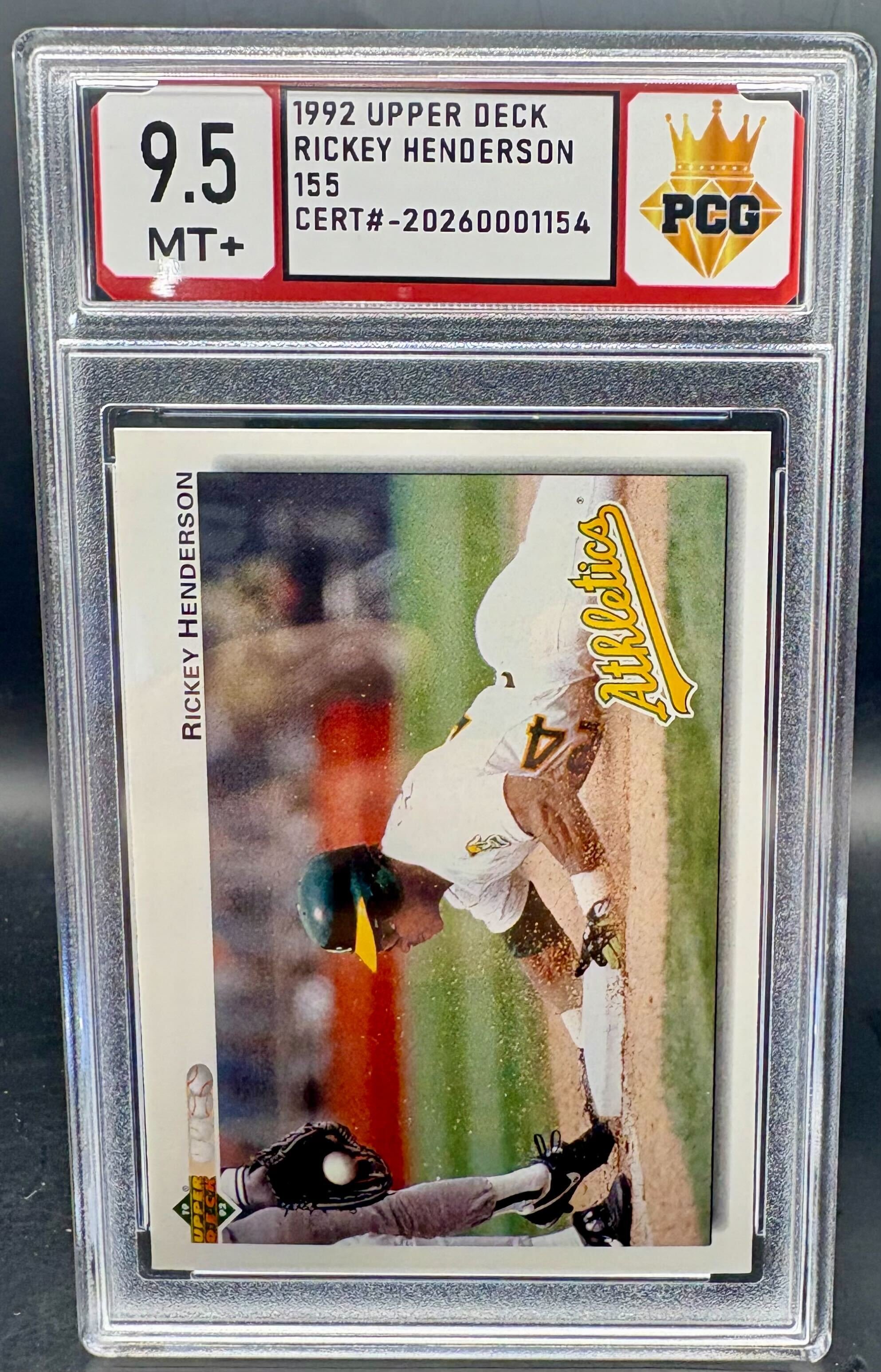 #20260001154 1992 RICKEY HENDERSON 9.5 MT+