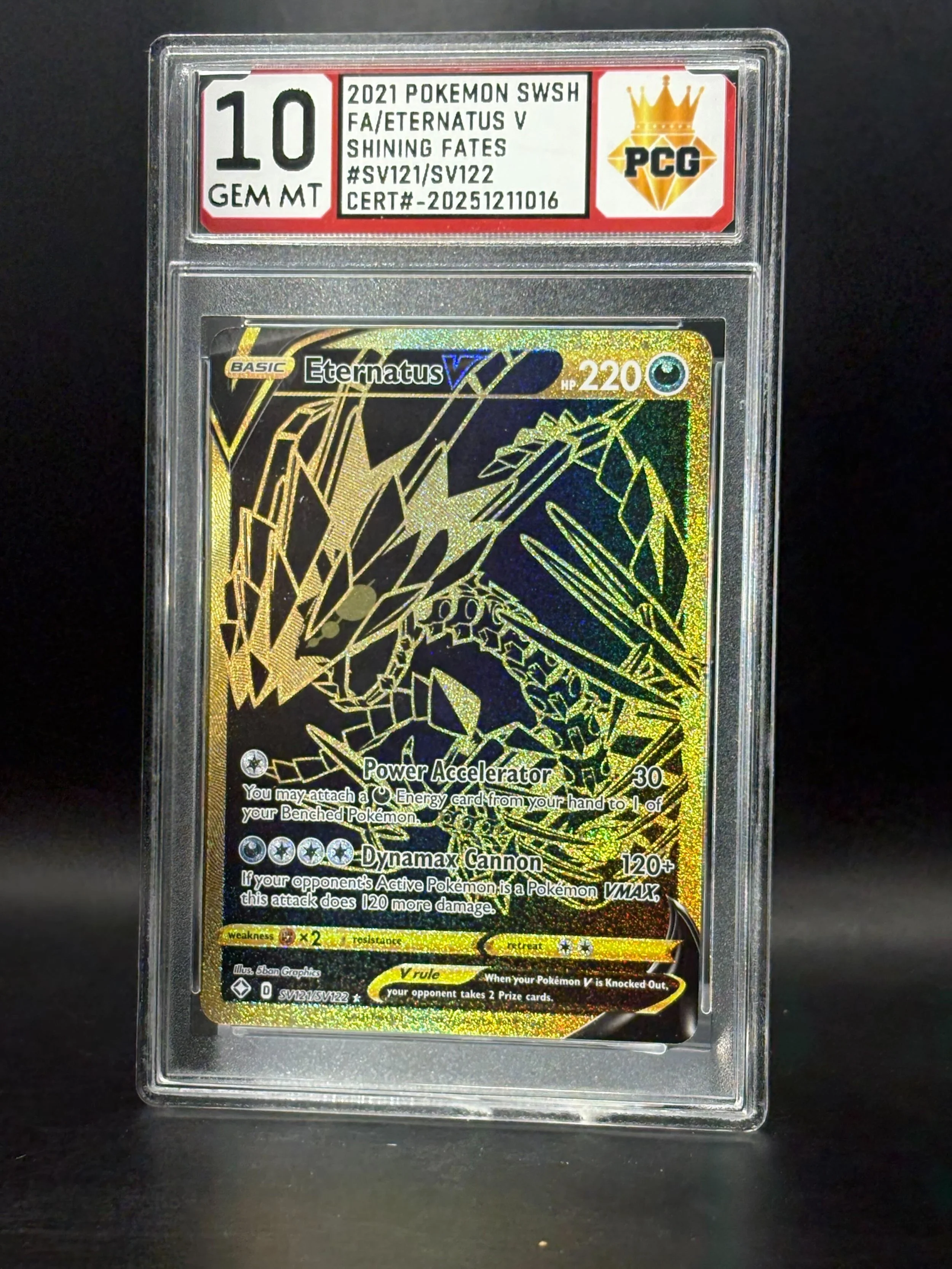 #20251211016 2021 POKEMON SWSH FA/ETERNATUS V 10 GEM MT