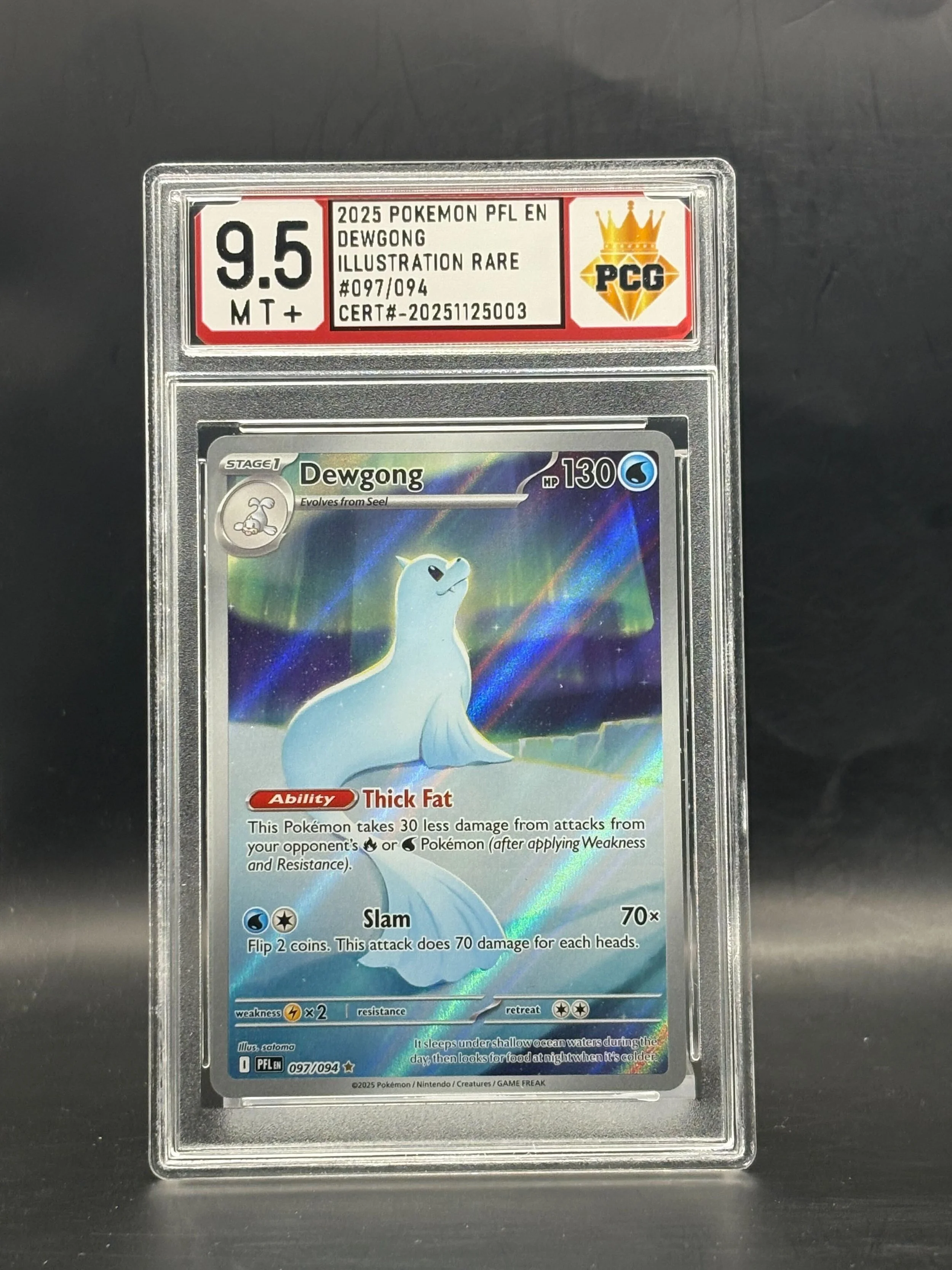 #20251125003 2025 POKEMON PFL EN DEWGONG ILLUSTARTION 9.5 MT+