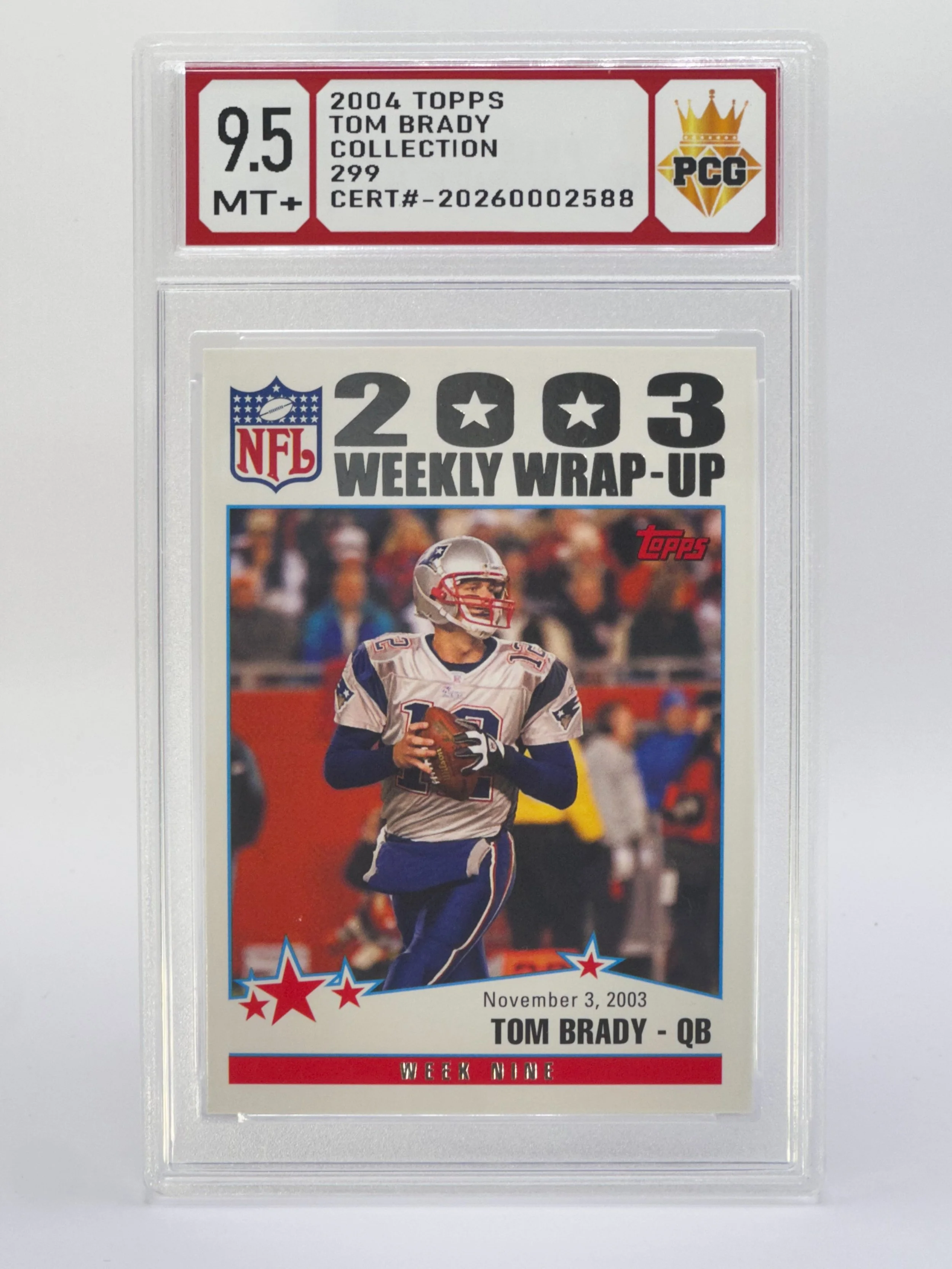 #20260002588 2004 TOM BRADY 9.5 MT+