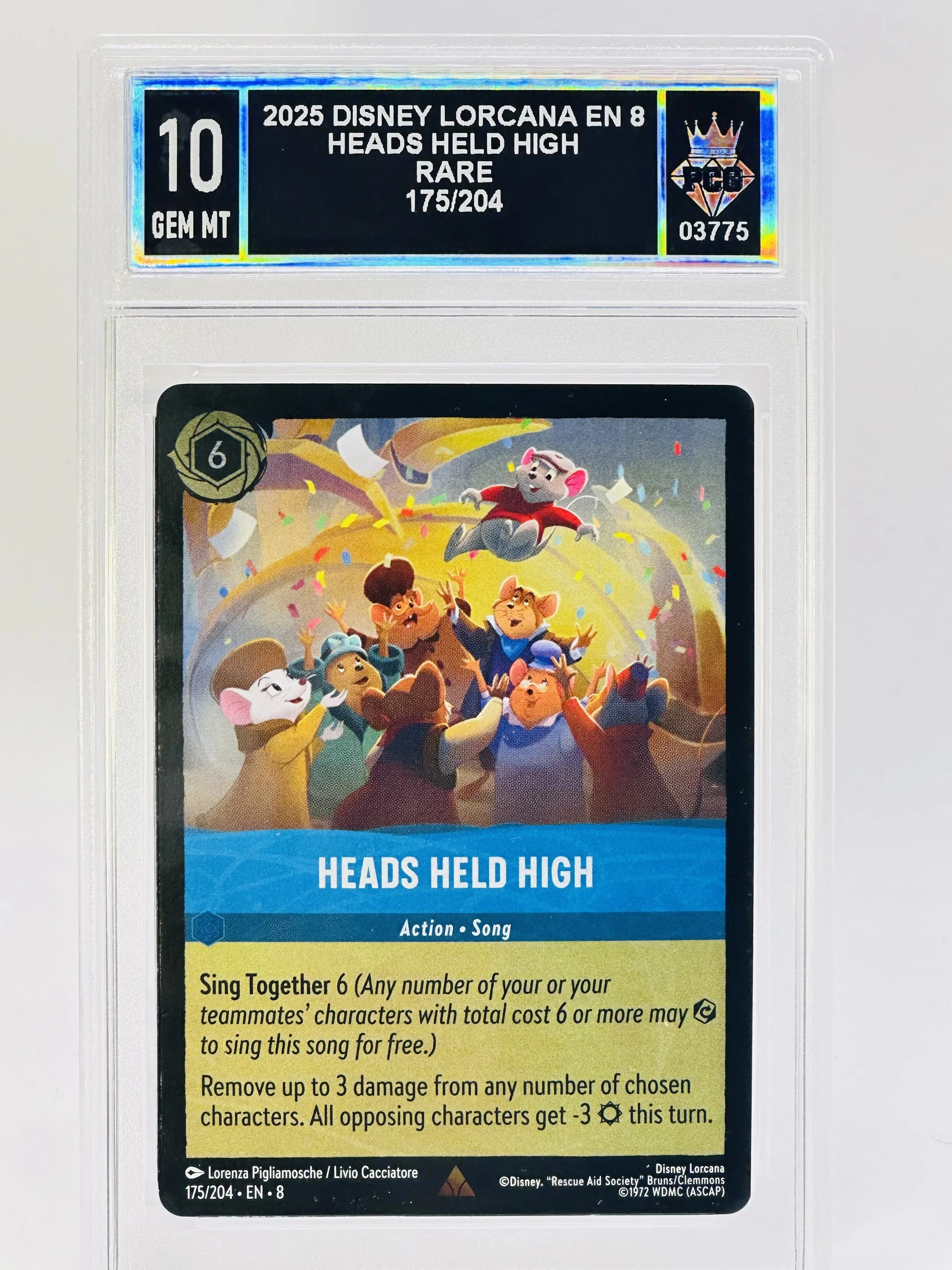 #20260003775 2025 HEADS HELD HIGH 10 GEM MT