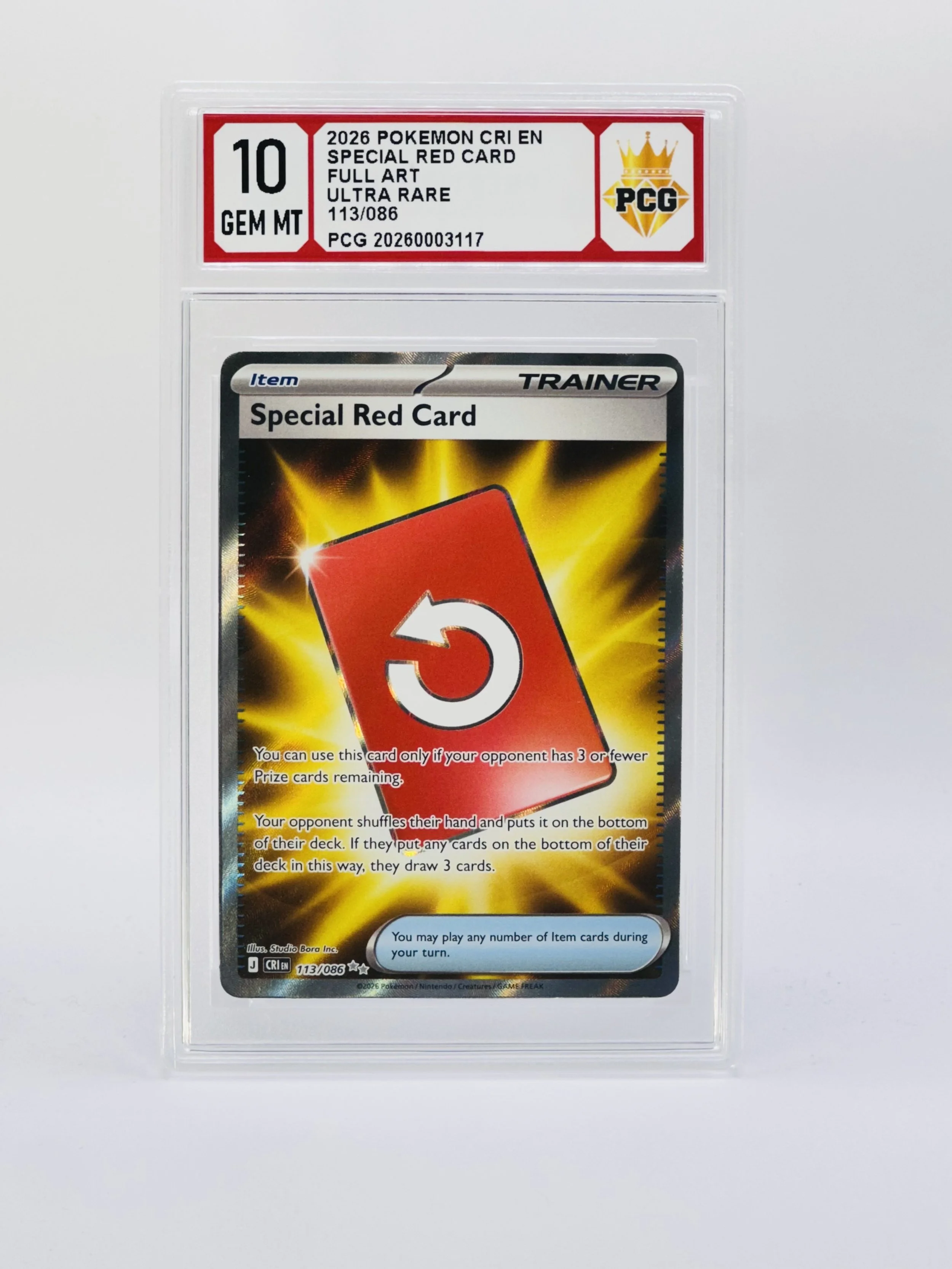#20260003117 2026 SPECIAL RED CARD 10 GEM MT