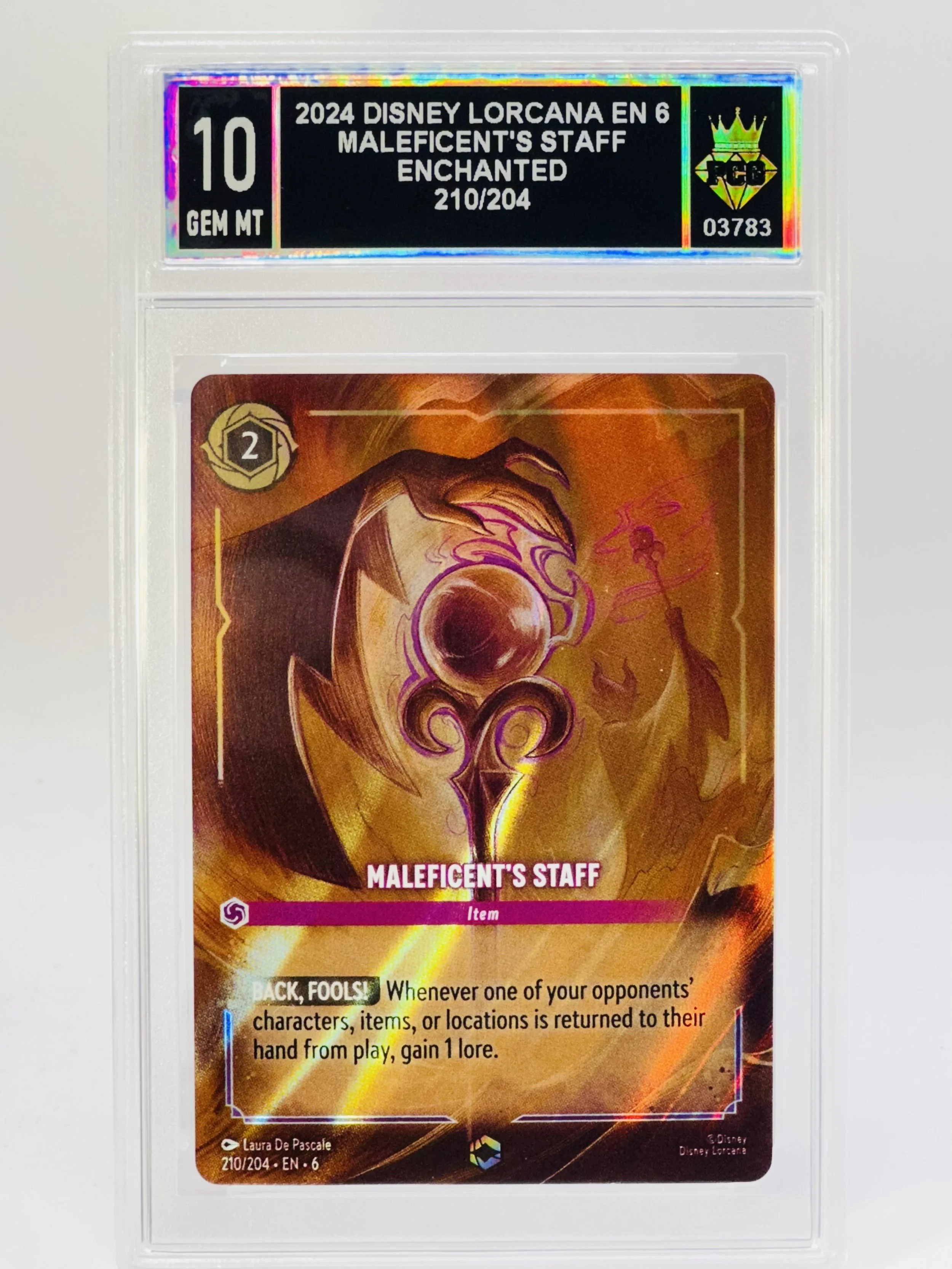 #20260003783 2024 MALEFICENT'S STAFF 10 GEM MT