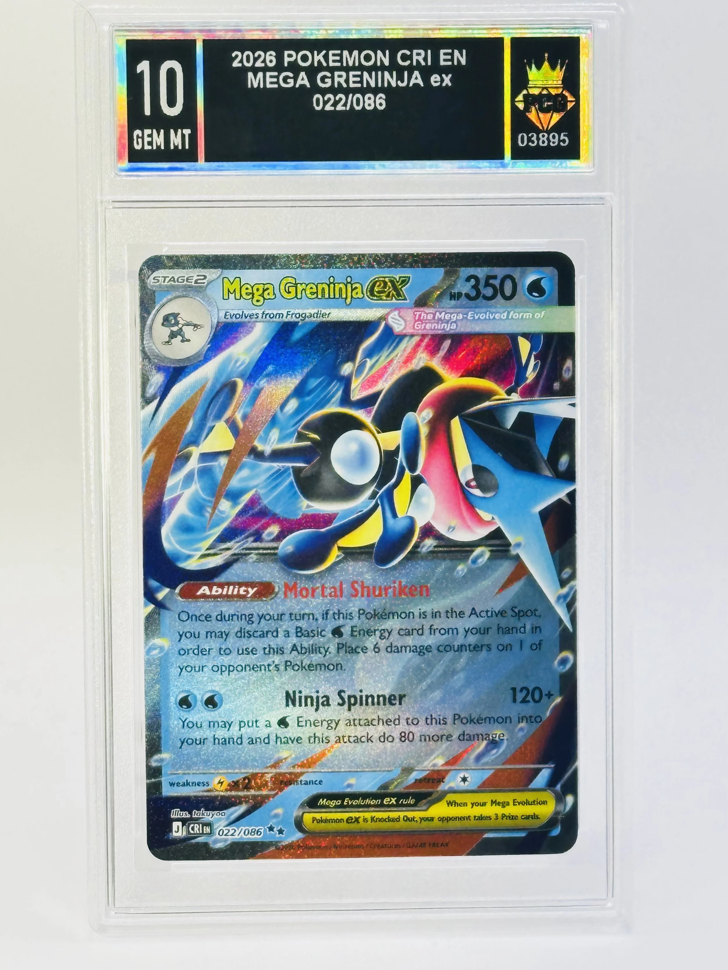 #20260003895 2026 MEGA GRENINJA EX 10 GEM MT