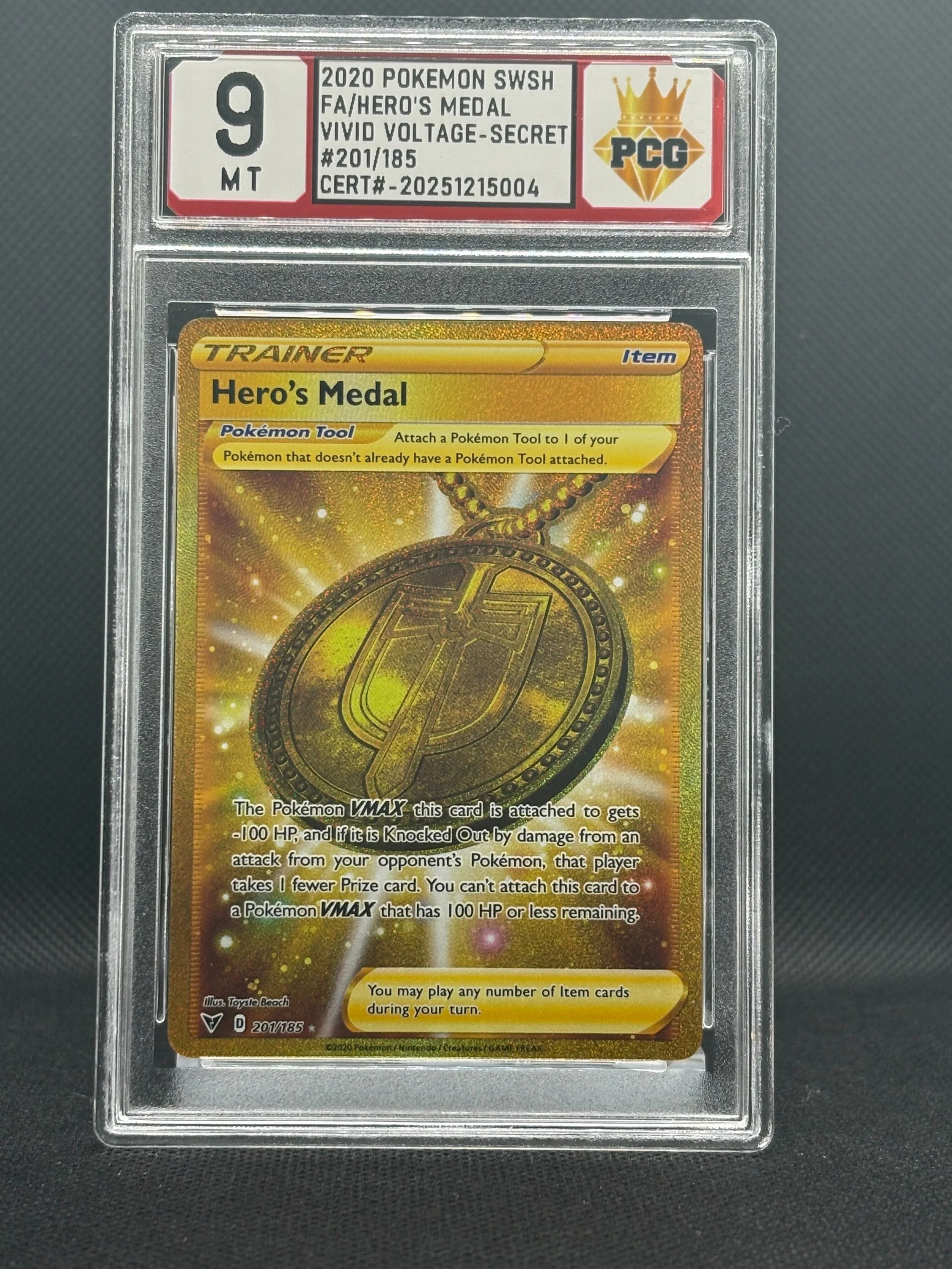 #20251215004 2020 POKEMON SWSH FA/HEROS MEDAL 9 MT