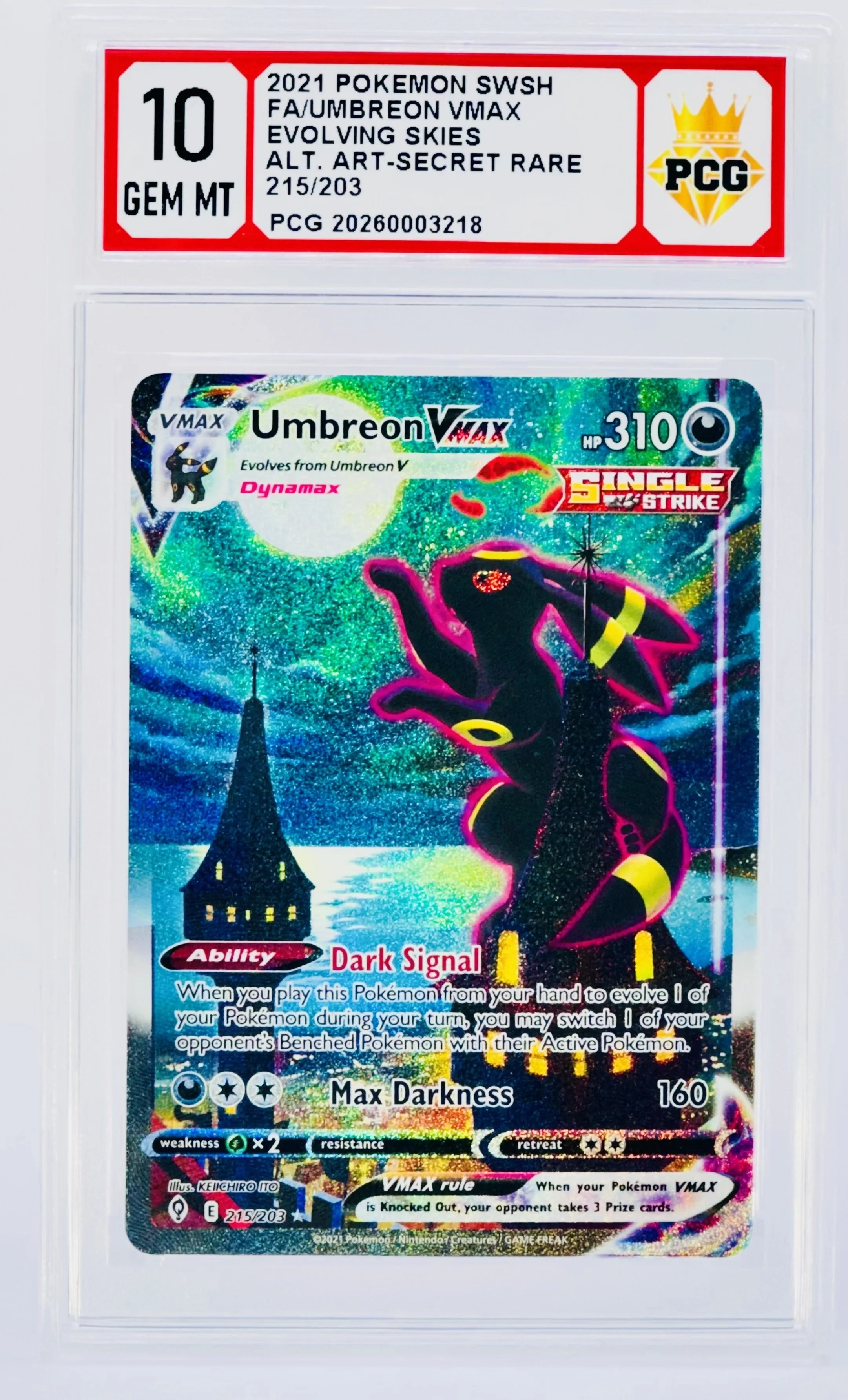 #20260003218 2021 FA/UMBREON VMAX 10 GEM MT