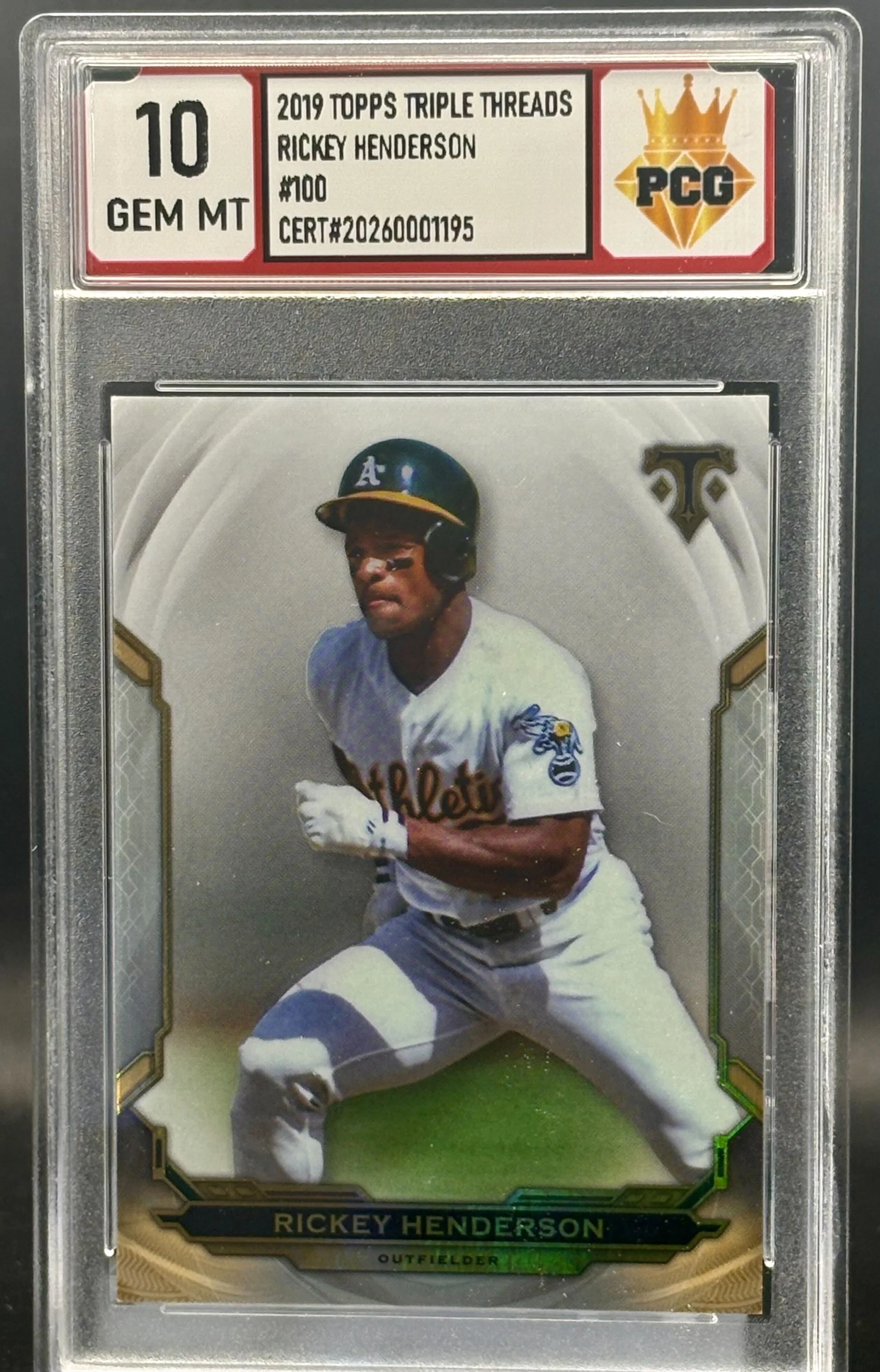 #20260001195 2019 RCKEY HENDERSON 10 GEM MT