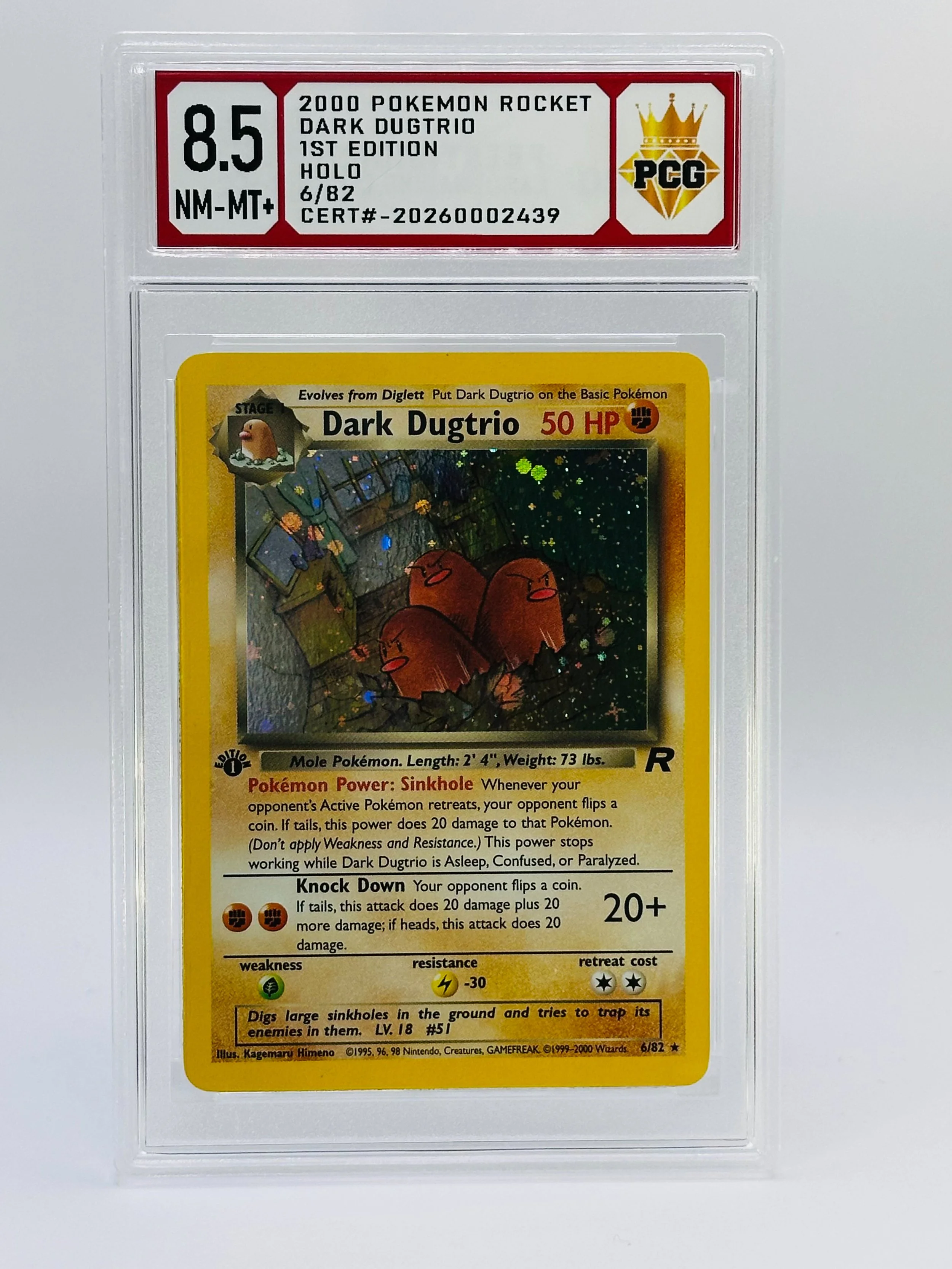 #20260002439 2000 DARK DUGTRIO 8.5 NM-MT+