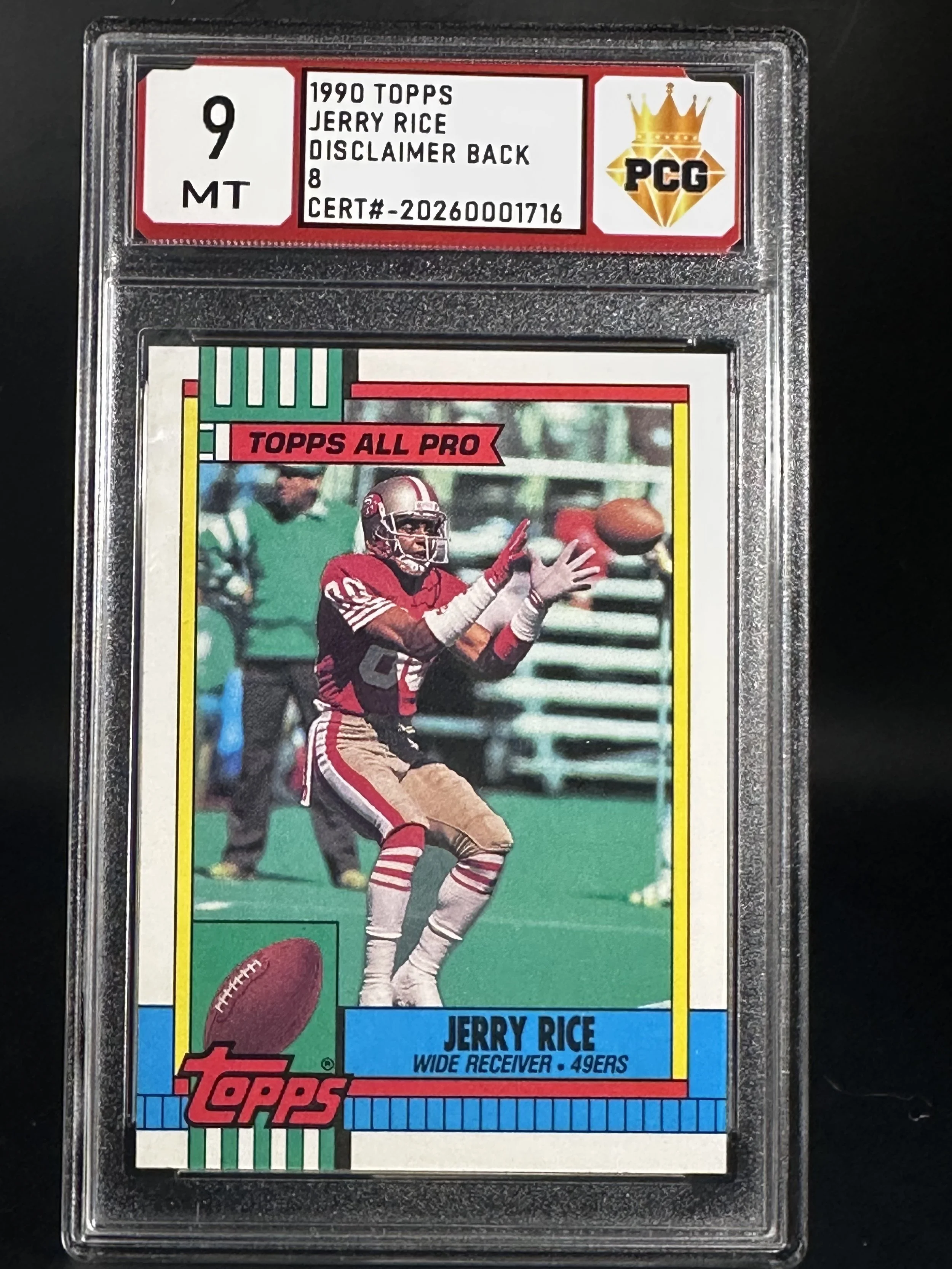 #20260001716 1990 JERRY RICE 9 MT