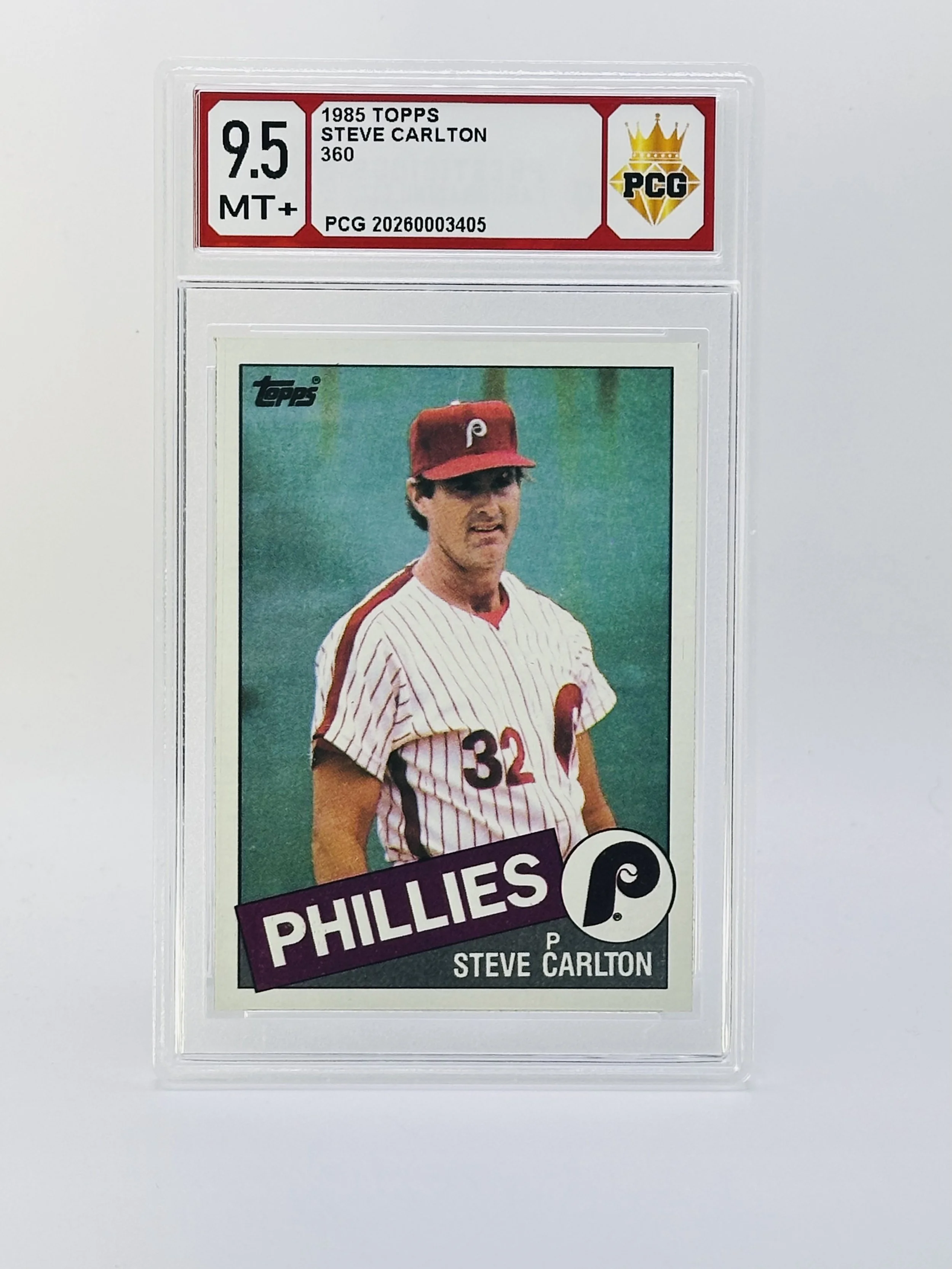 #20260003405 1985 STEVE CARLTON 9.5 MT+