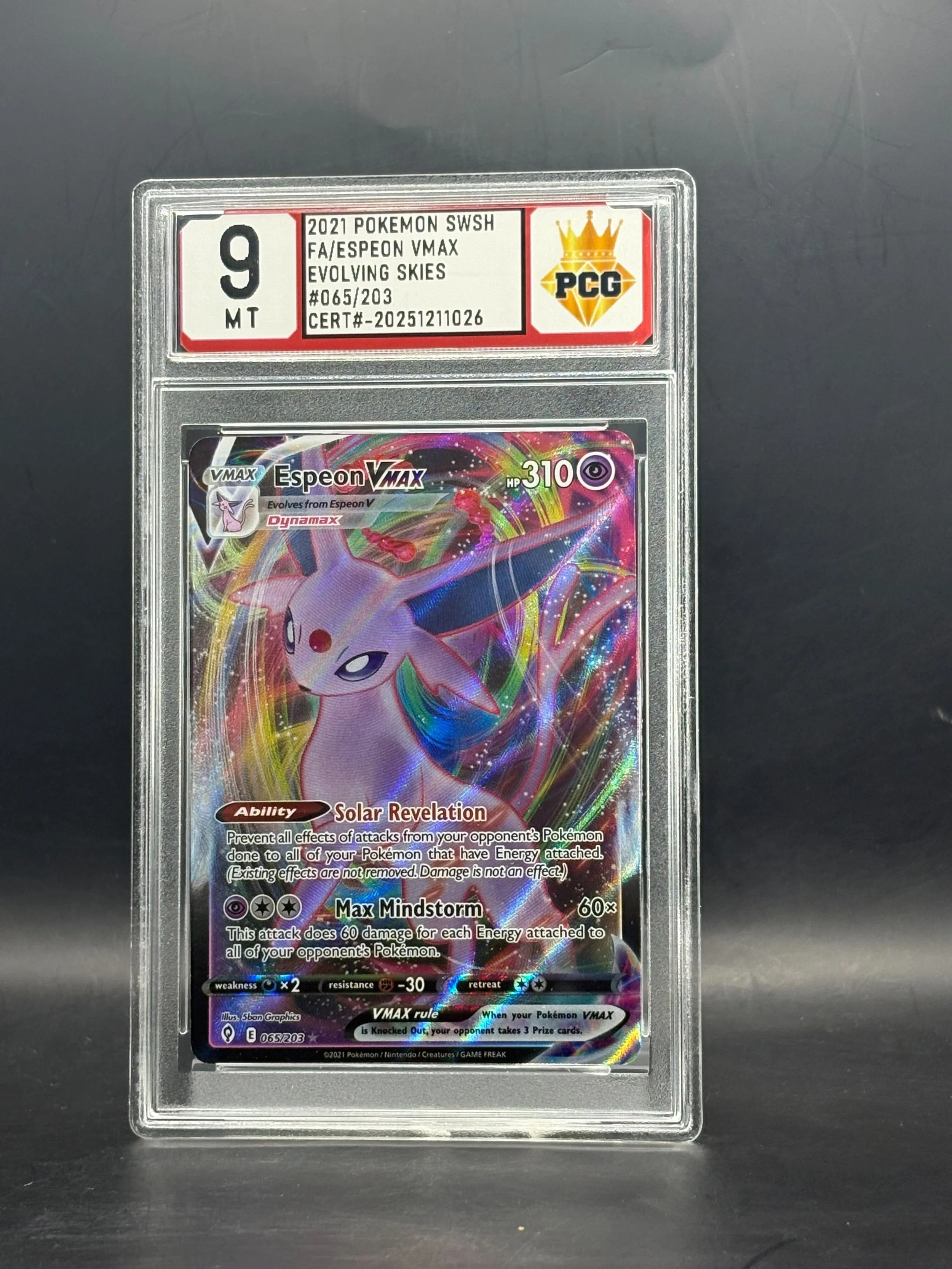 #20251211026 2021 POKEMON SWSH FA/ESPEON VMAX 9 MT