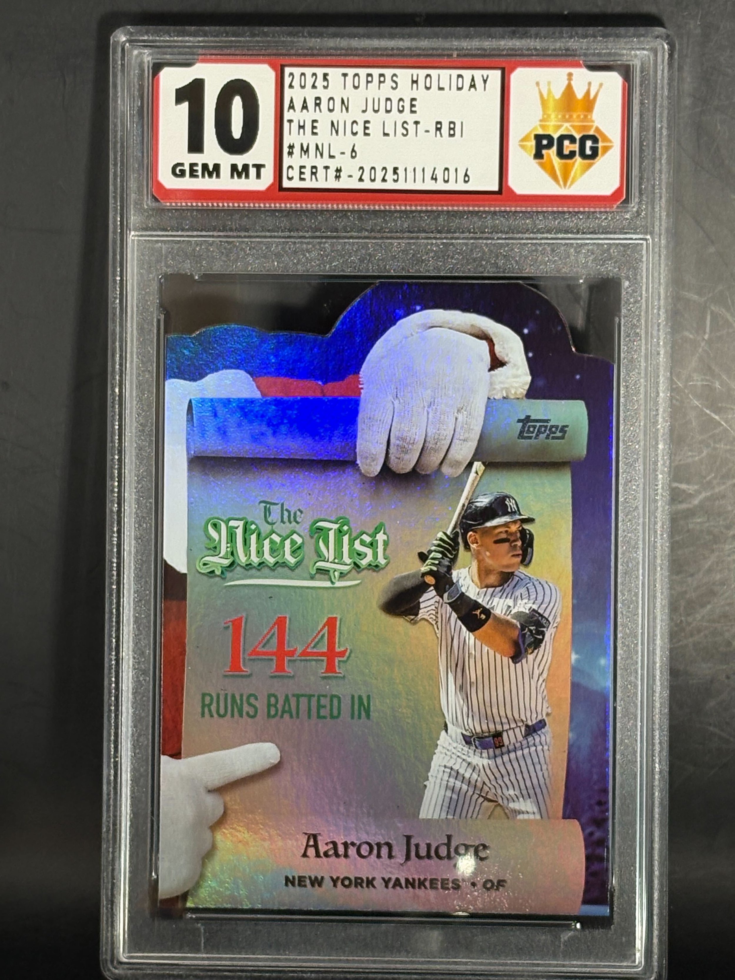 #20251114016 Aaron Judge 10 GEM MT
