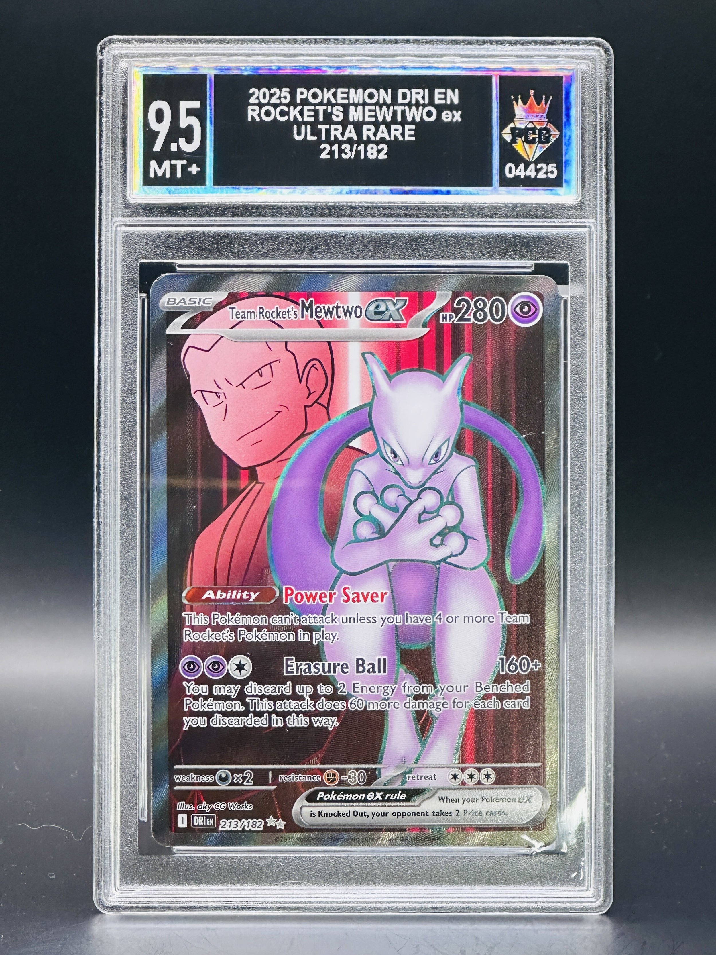 #04425 2025 ROCKET'S MEWTWO EX 9.5 MT+