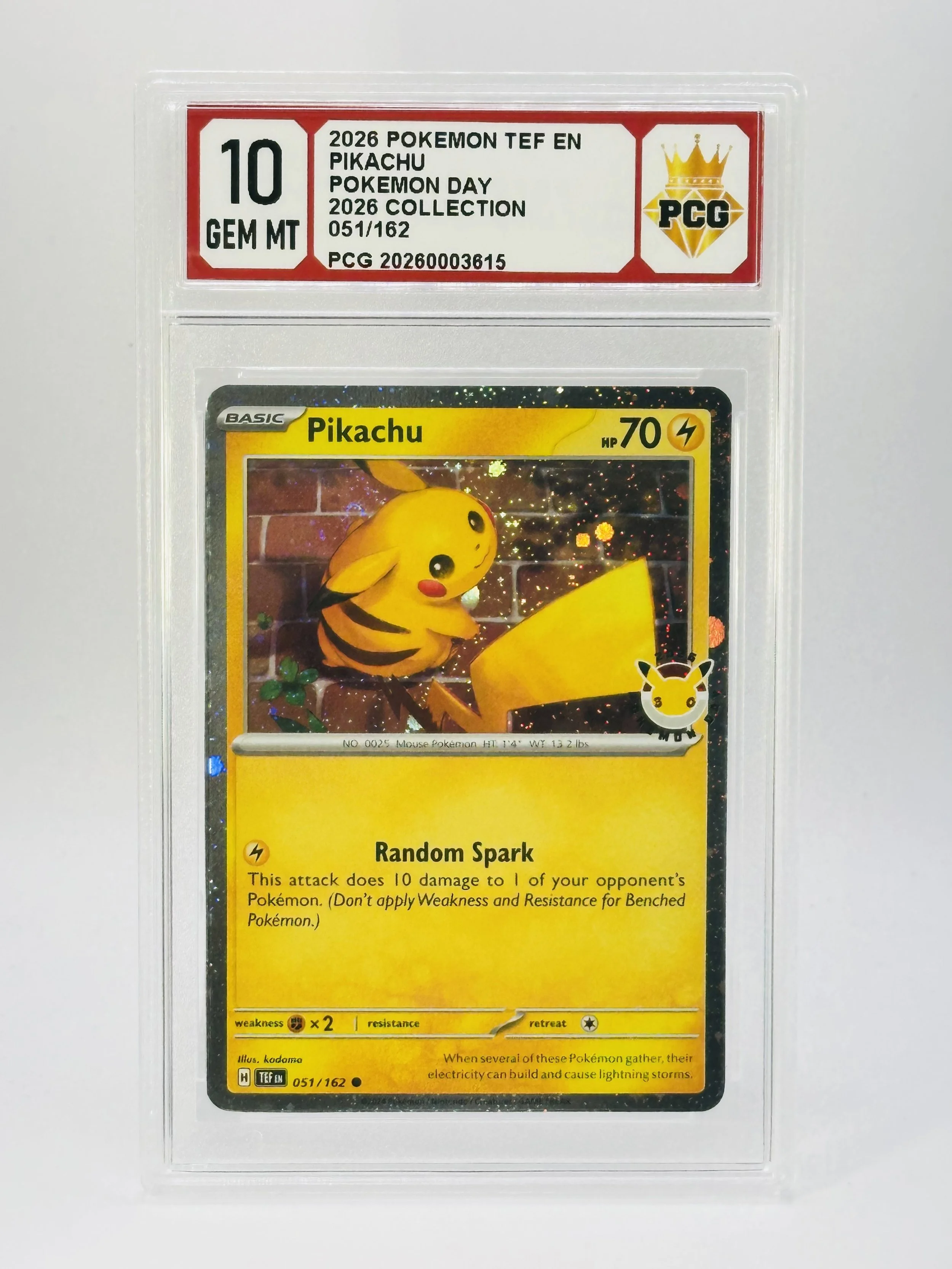 #20260003615 2026 PIKACHU 10 GEM MT