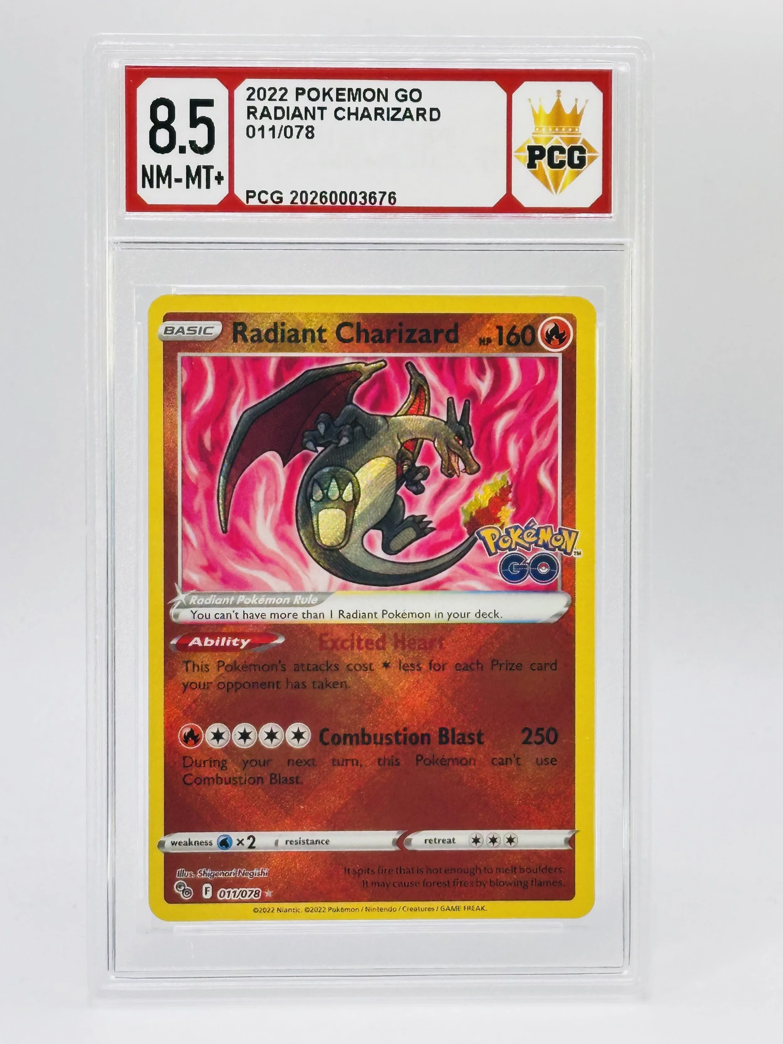 #20260003676 2022 RADIANT CHARIZARD 8.5 NM-MT+