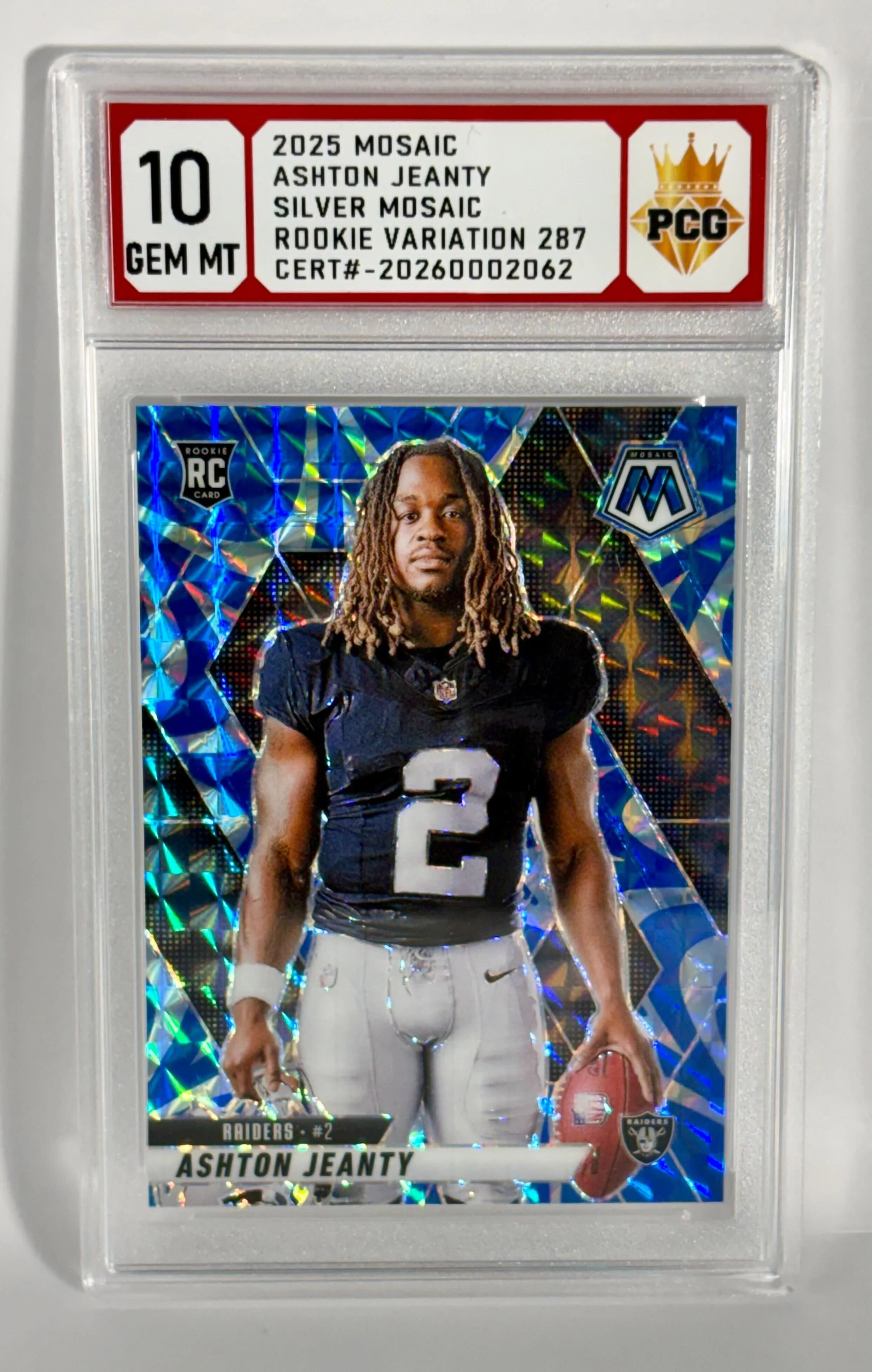 #20260002062 2025 ASHTON JEANTY RC 10 GEM MT