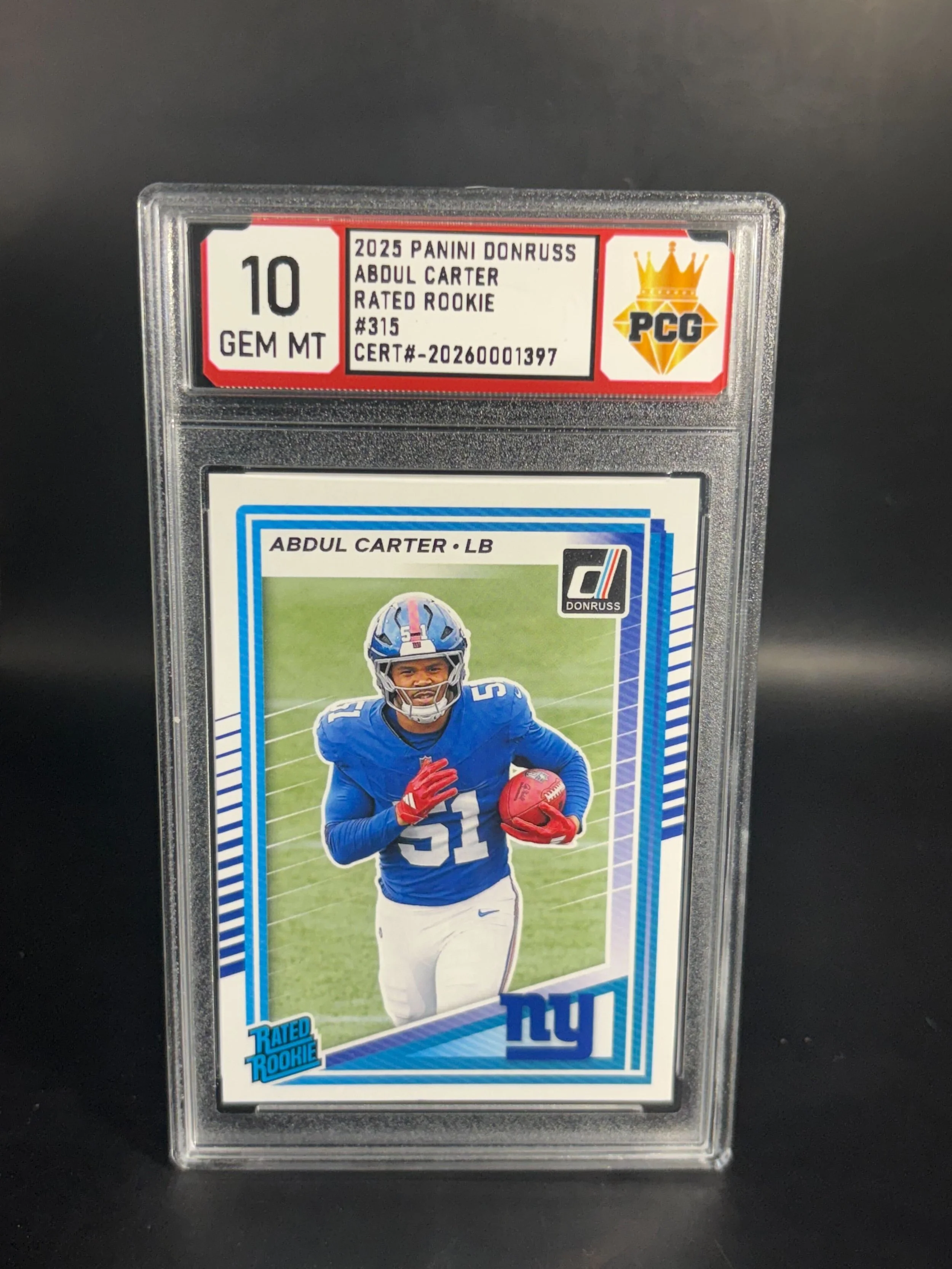 #20250001397 2025 ABDUL CARTER 10 GEM MT