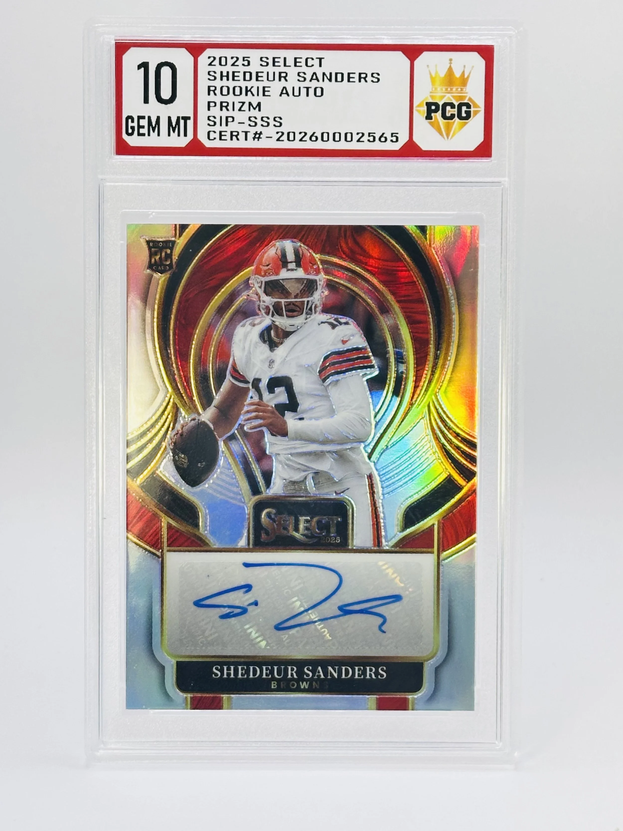 #20260002565 2025 SHEDEUR SANDERS RC AUTO 10 GEM MT