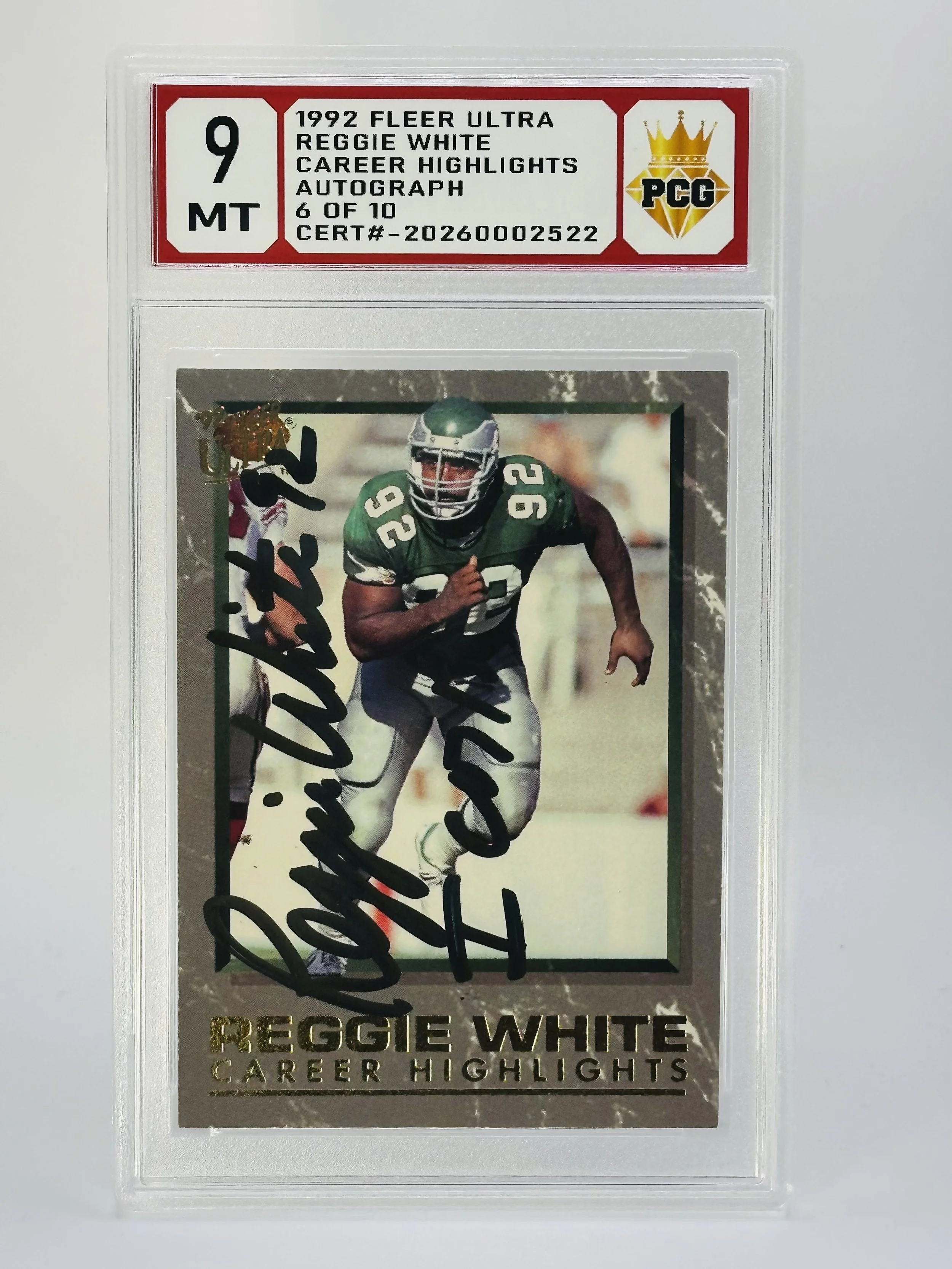 #20260002522 1992 REGGIE WHITE AUTO 9 MT