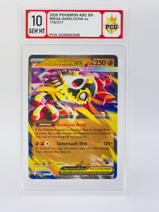 #20260003598 2026 MEGA HAWLUCHA EX 10 GEM MT
