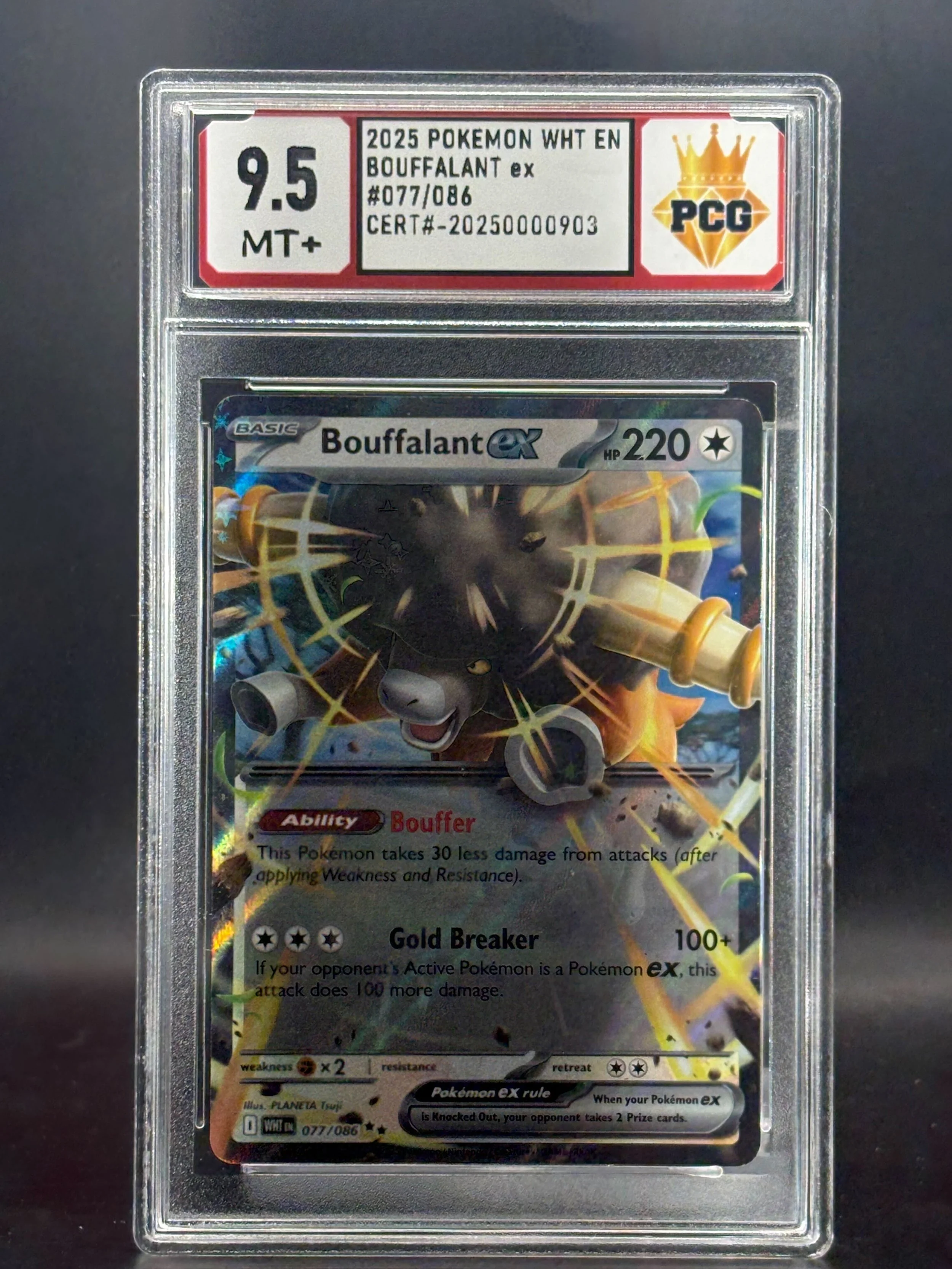 #20251250000903 2025 POKEMON WHT EN BOUFFALANT ex 9.5 MT+