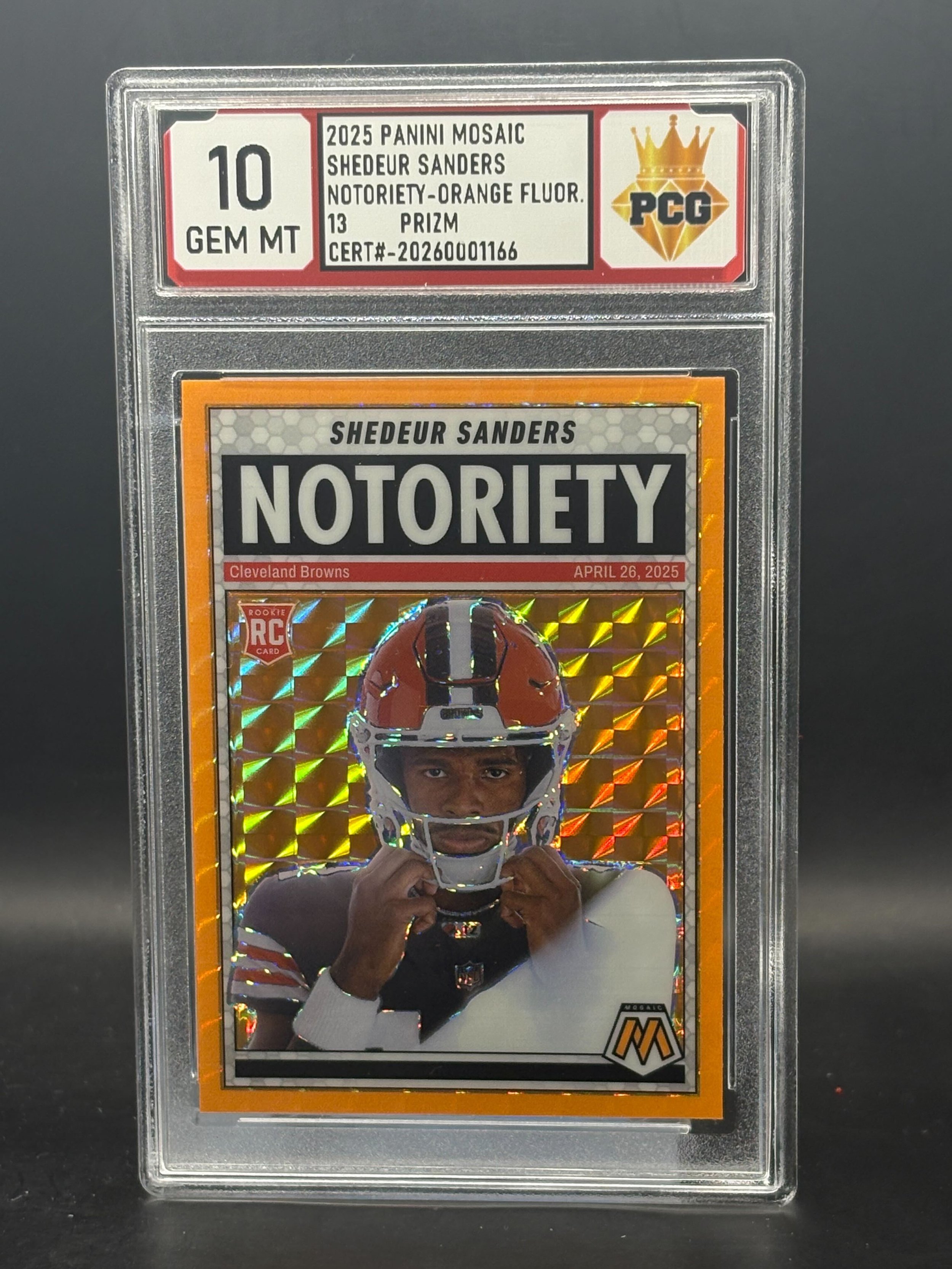 #20250001166 2025 SHEDEUR SANDERS RC 10 GEM MT