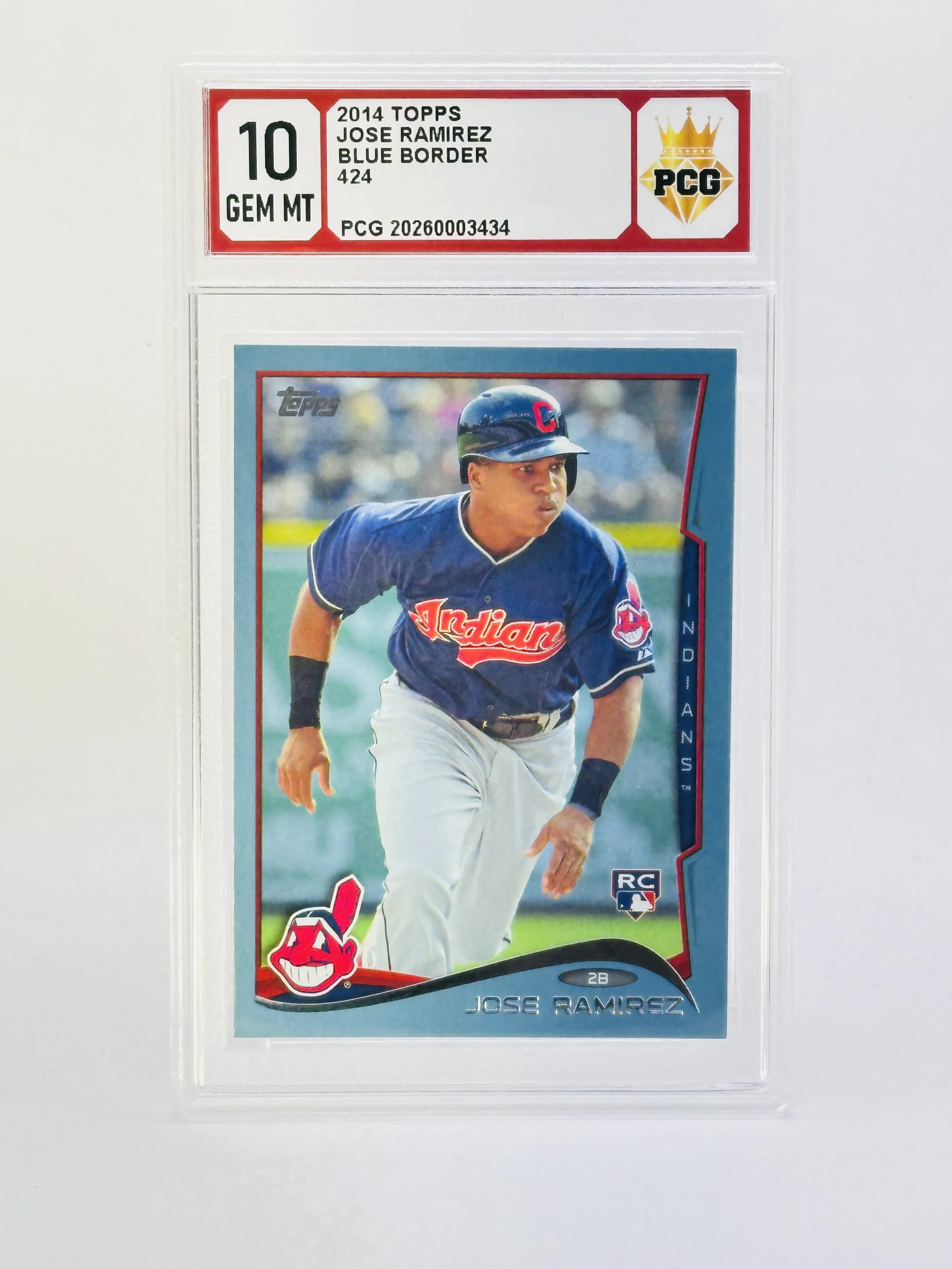 #20260003434 2014 JOSE RAMIREZ 10 GEM MT
