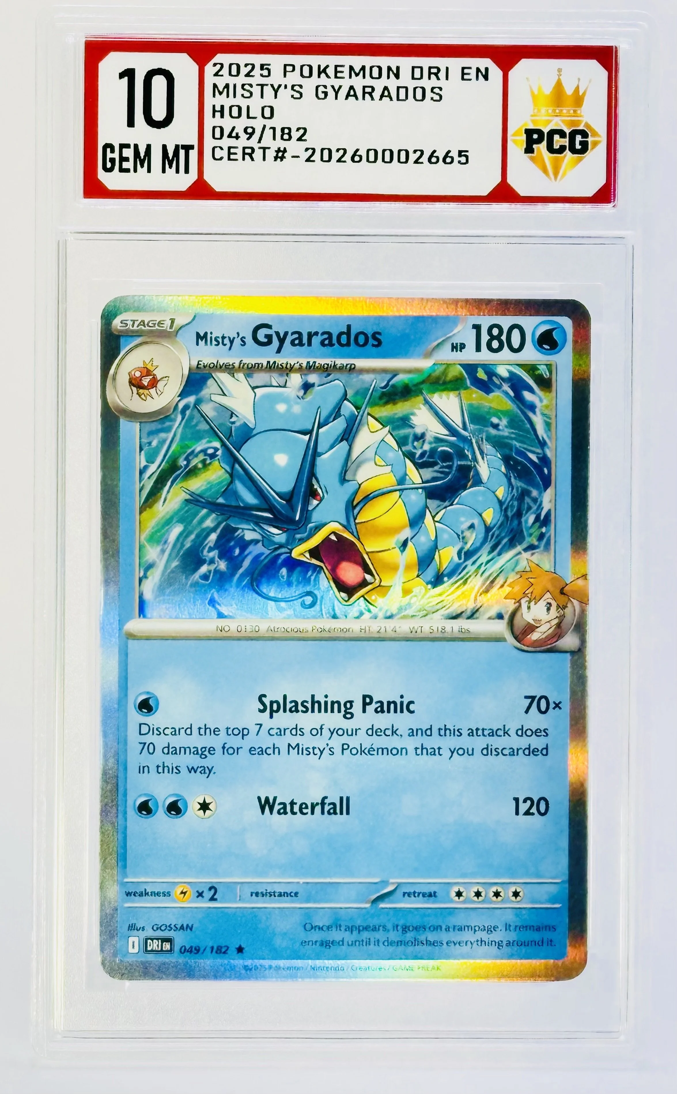 #20260002665 2025 MISTY'S GYARADOS 10 GEM MT