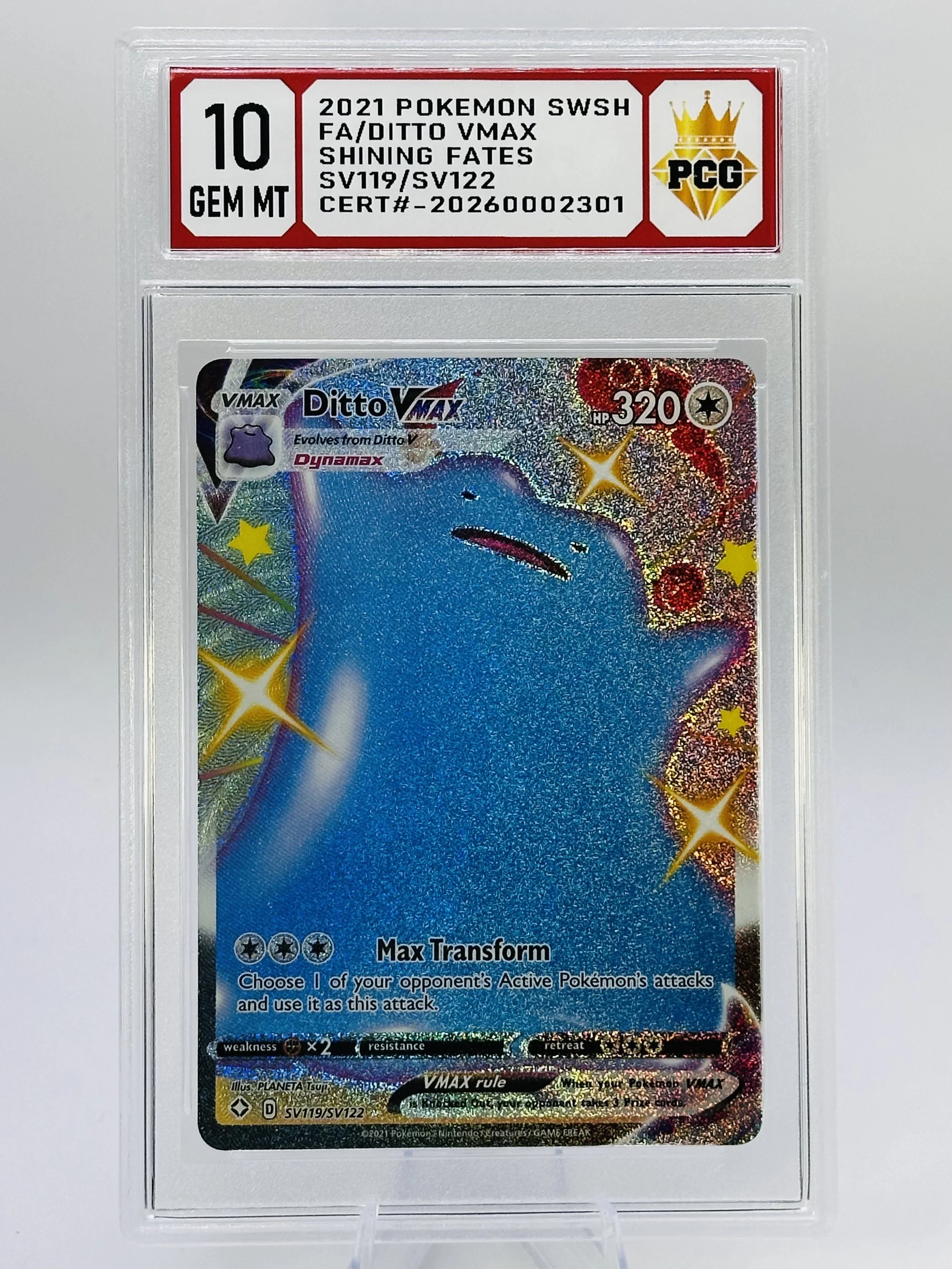 #20260002301 2021 FA/DITTO VMAX 10 GEM MT