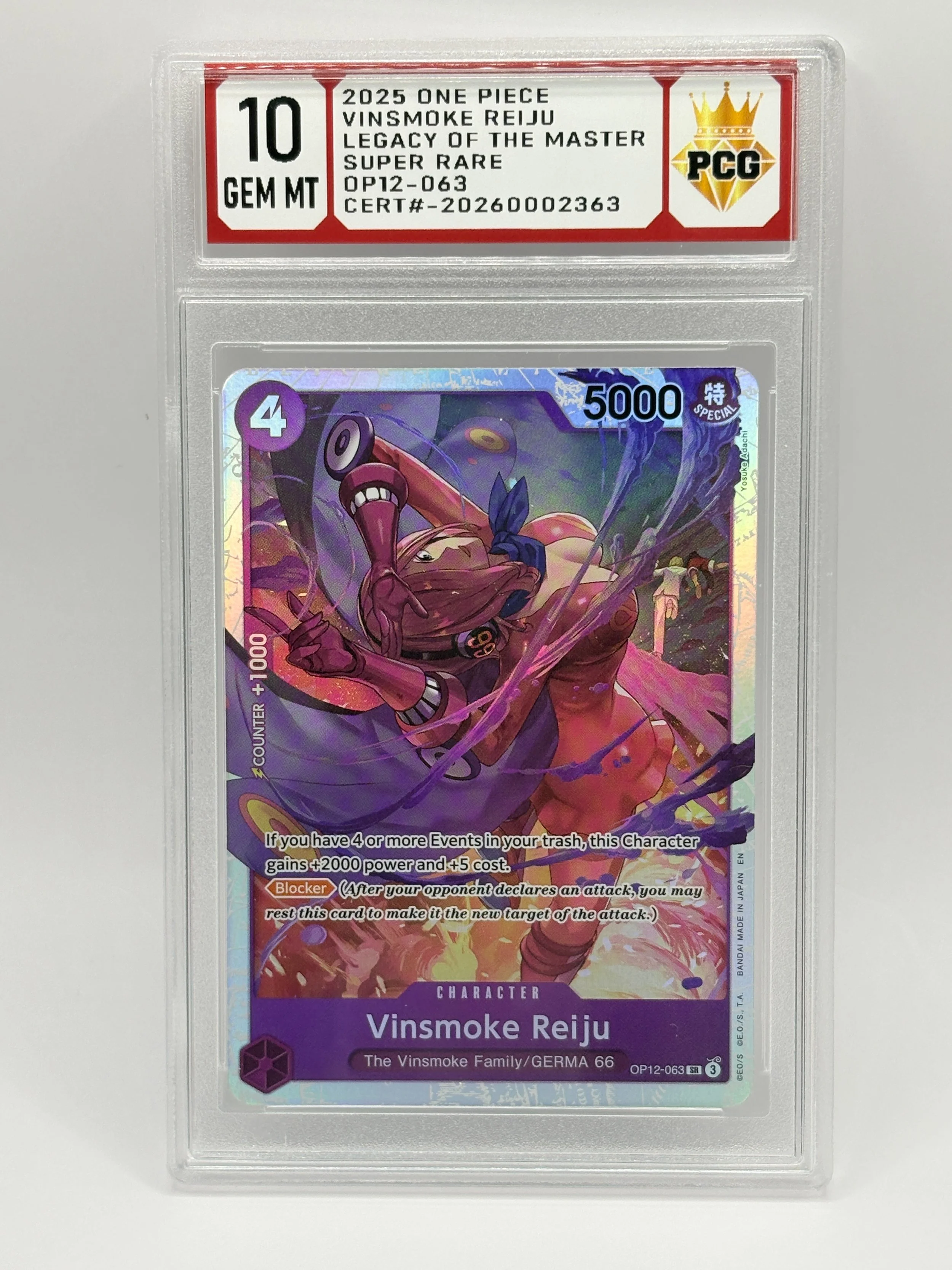 #20260002363 2025 VINSMOKE REIJU 10 GEM MT